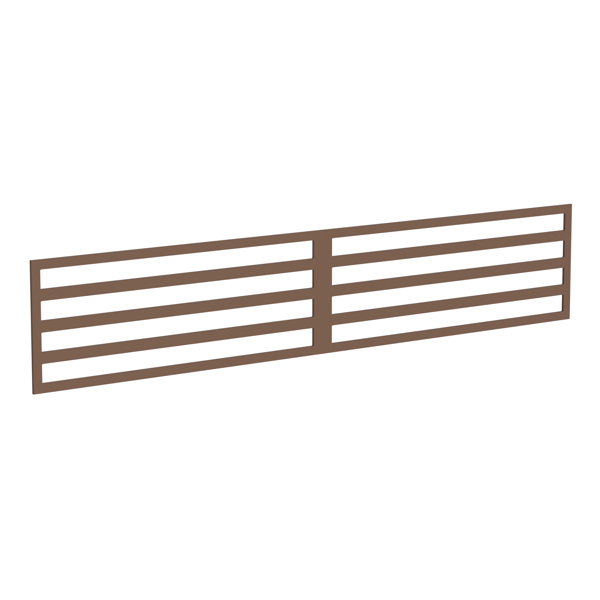 NeoTimber Linear Fence Screen - Teak - Angled Close-Up