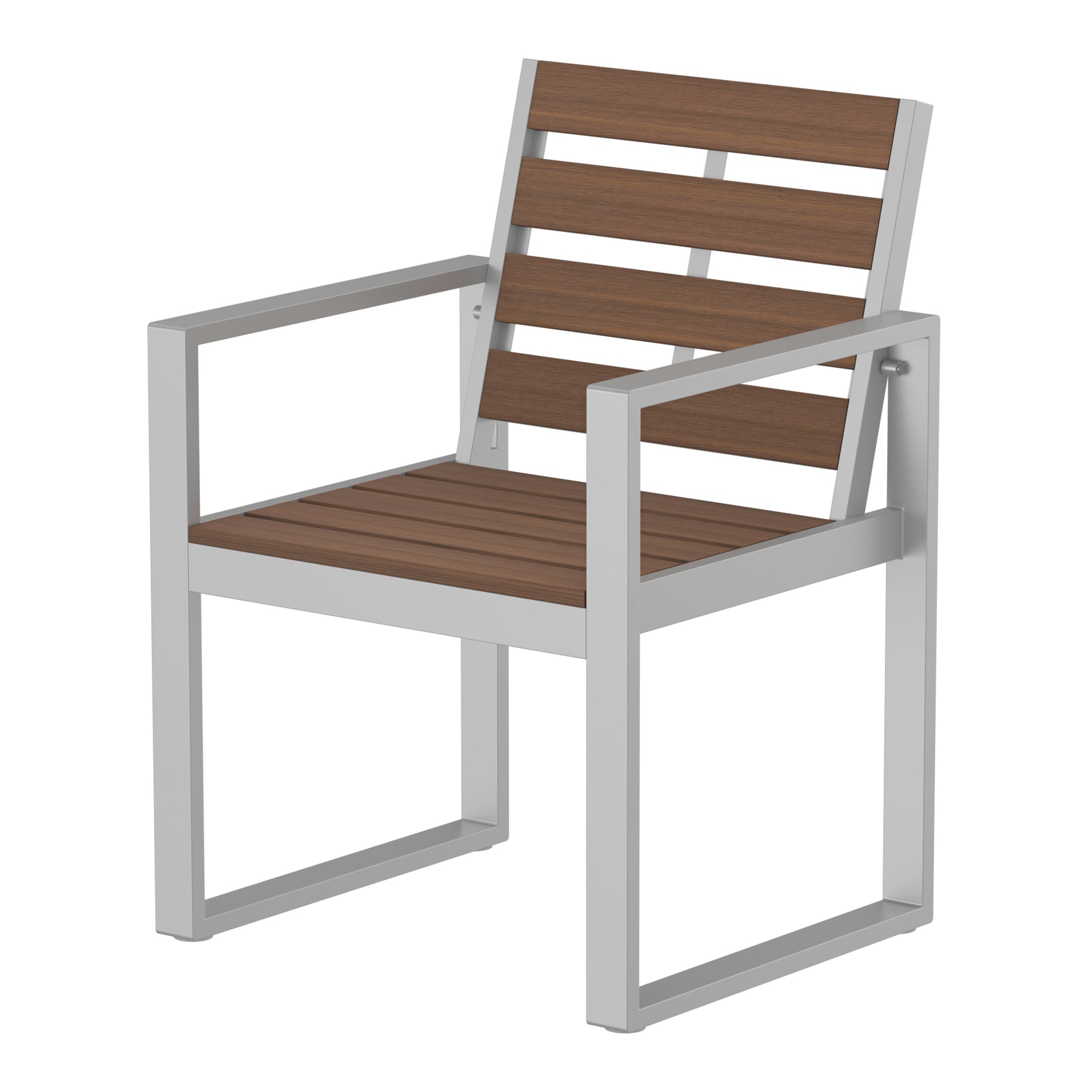 NeoTimber Composite Armchair – Teak – Angled Close Up