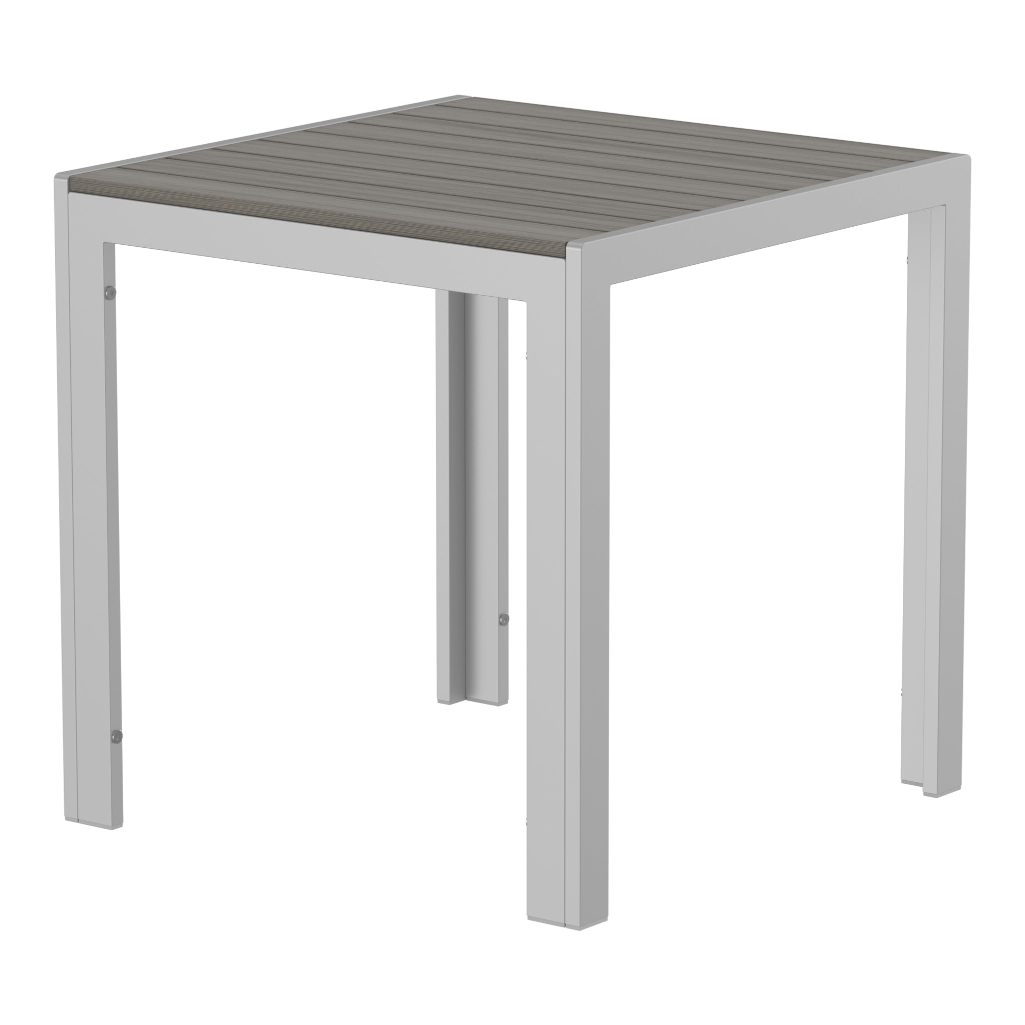 NeoTimber Composite Square Table – Antique – Angled Close-Up