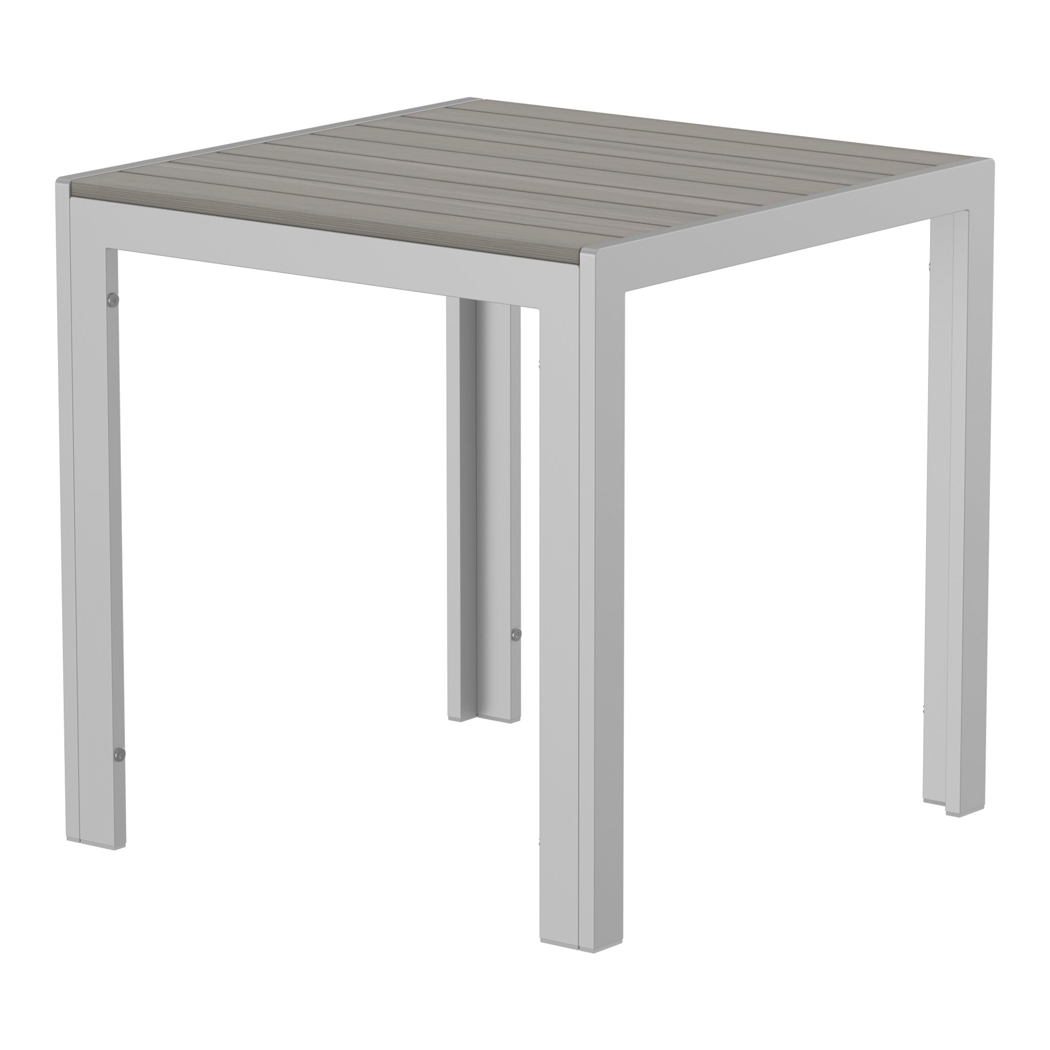 NeoTimber Composite Square Table – Silver Birch – Angled Close-Up