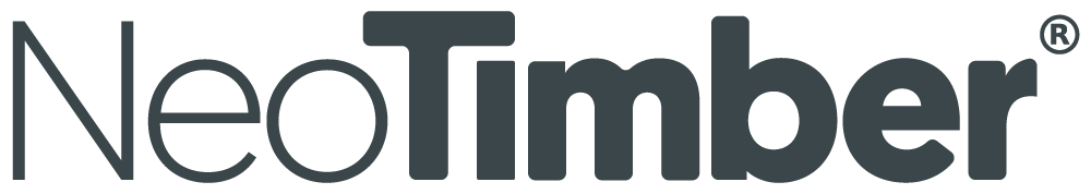 NeoTimber logo in black text on a white background