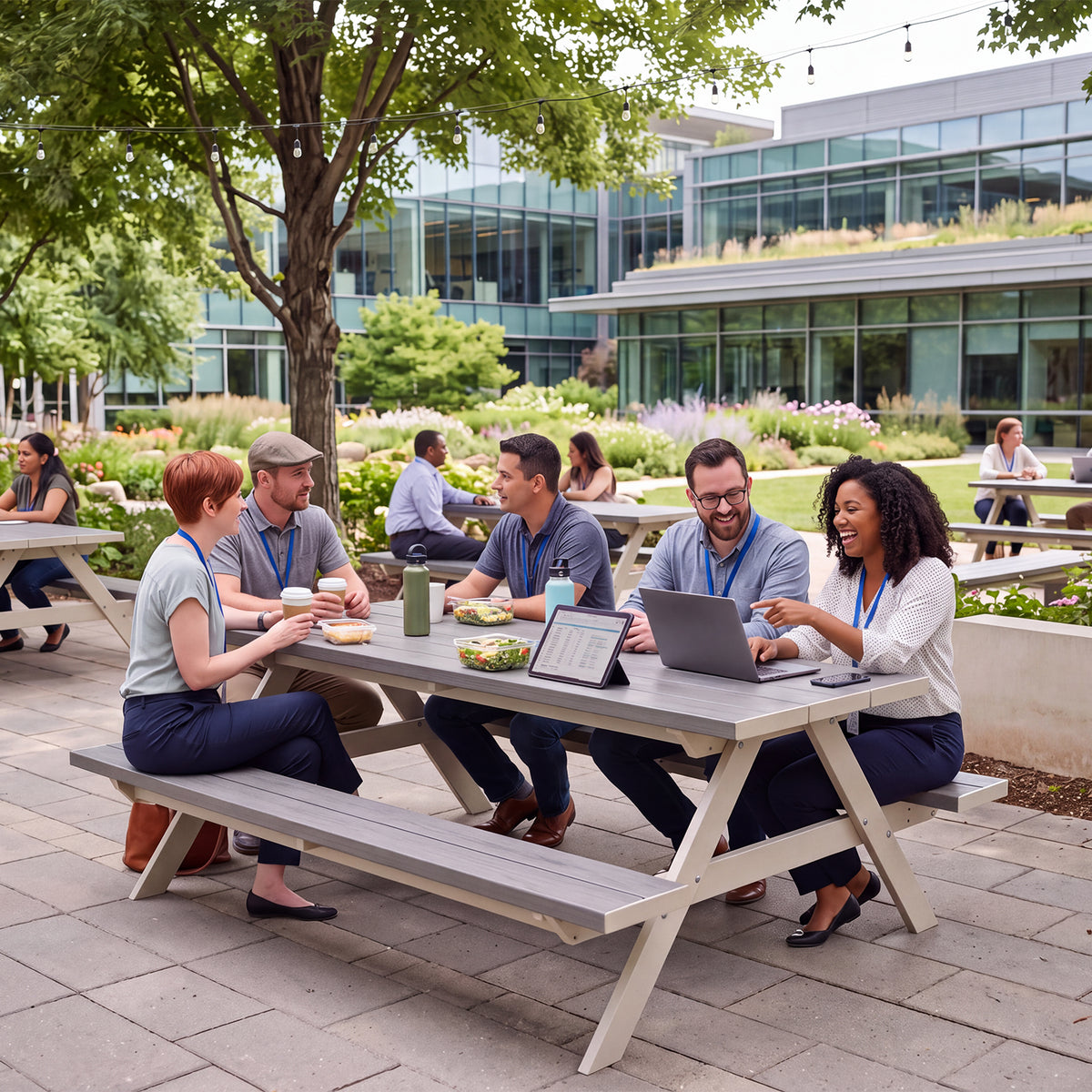 Composite Picnic Table – Practical Communal Seating for Commercial Outdoor Spaces