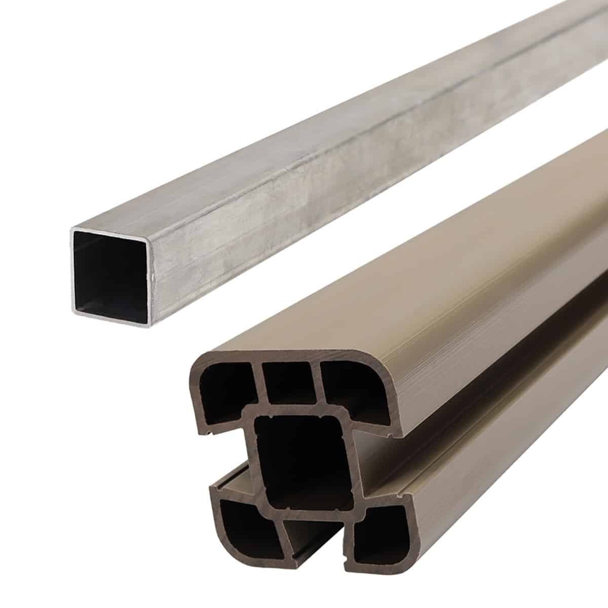 Composite Fence Post Set - Soft Ground - Antique