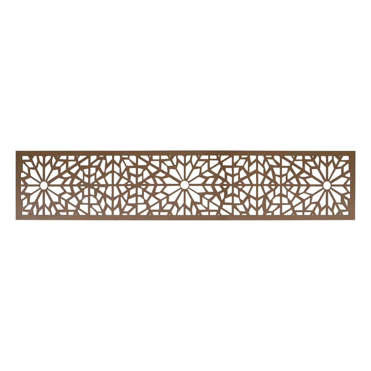 NeoTimber Geometric Fence Screen - Teak