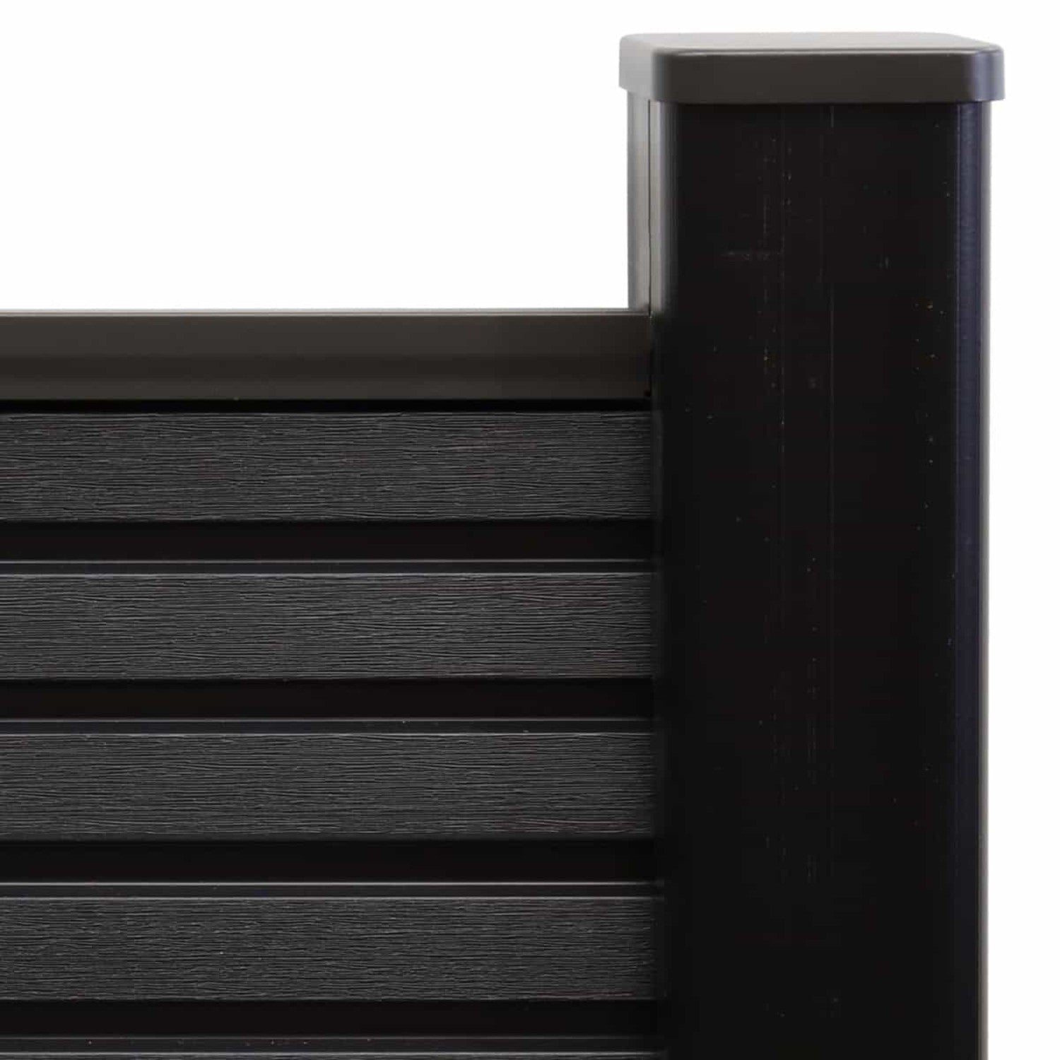 NeoTimber Slatted Fence Panel Set - Charcoal