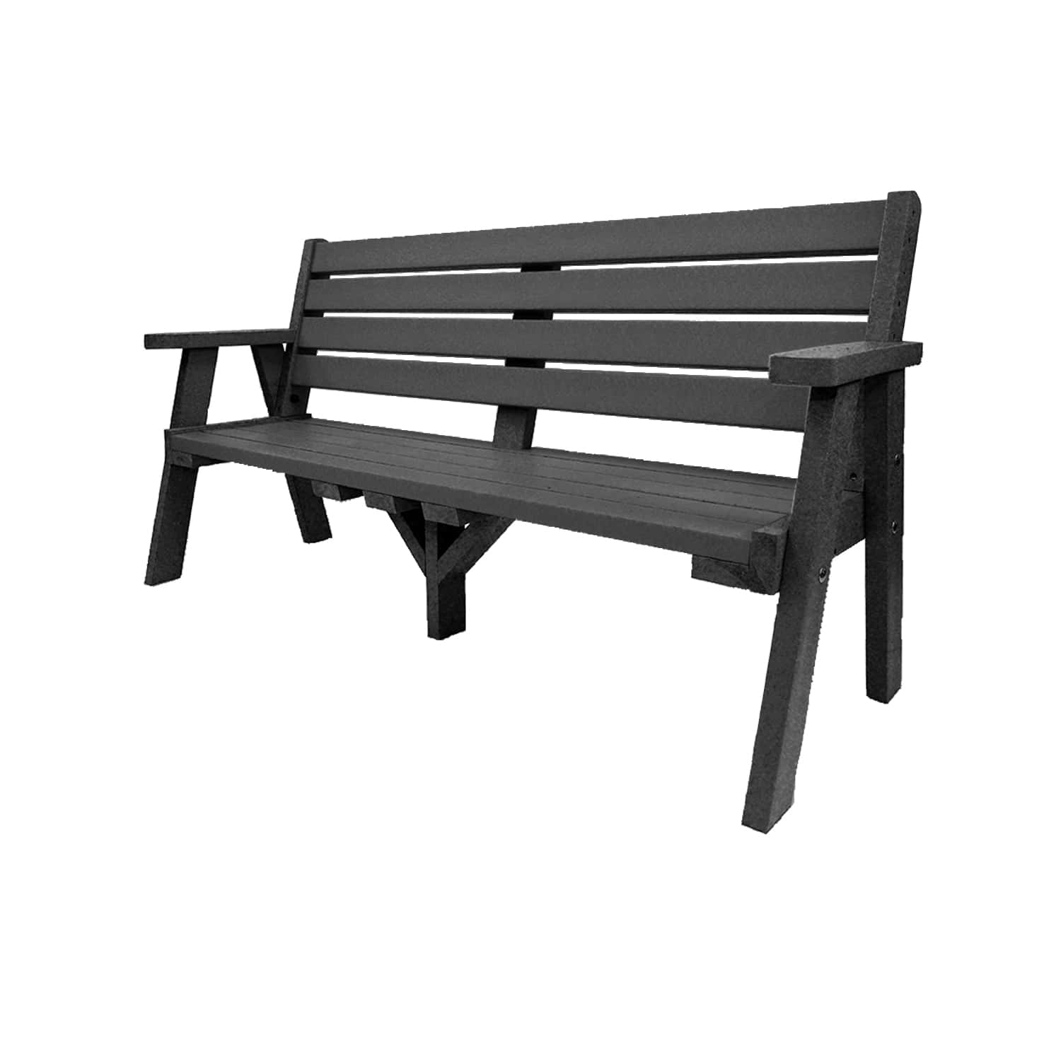NeoTimber Recycled Plastic Sloper Bench - Black