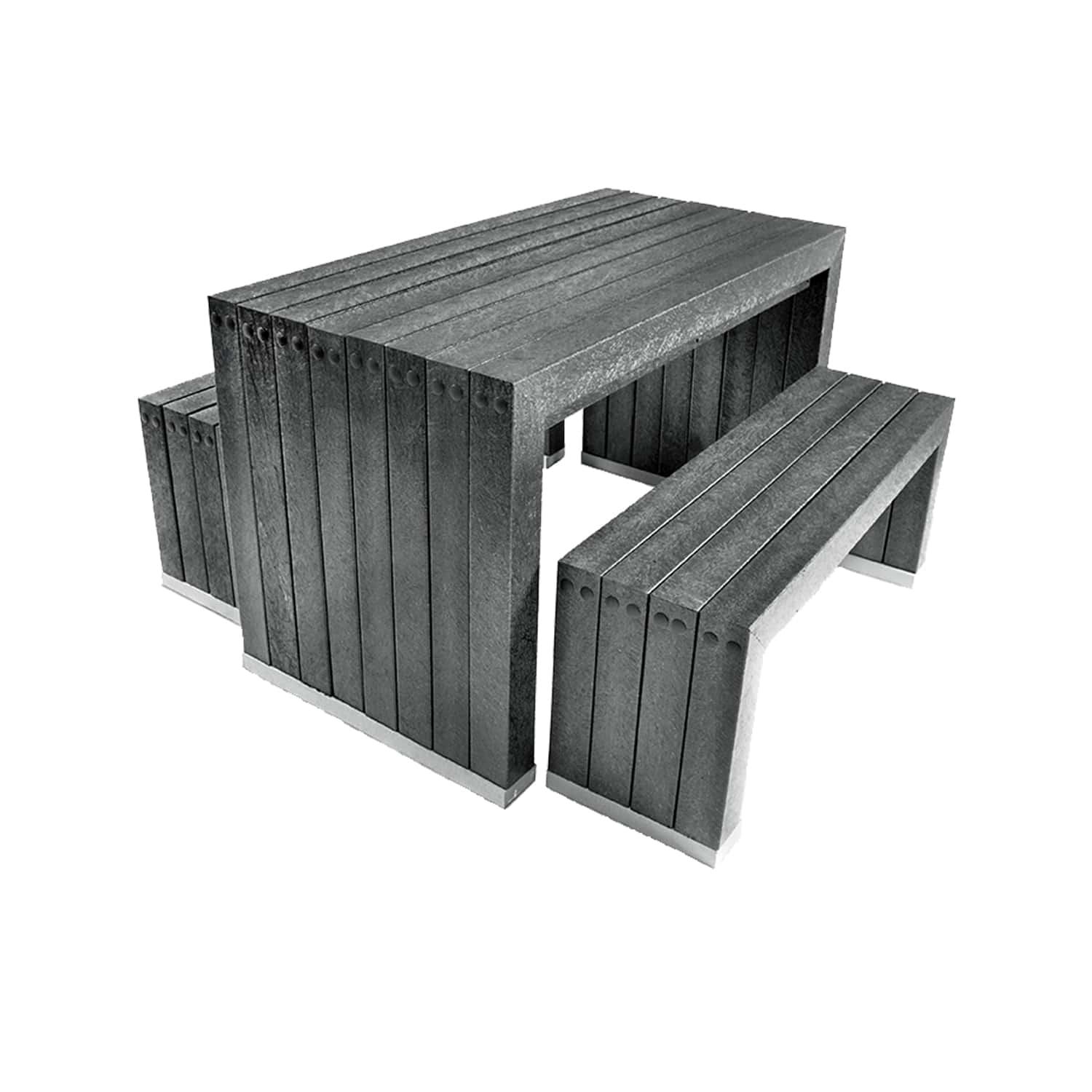 NeoTimber Recycled Plastic Space Saver Table & Bench Set