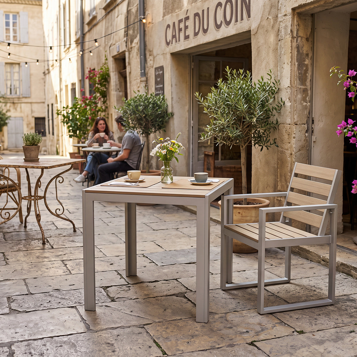 Composite Square Table – Compact 715mm Table for Cafés, Workplaces and Education Settings