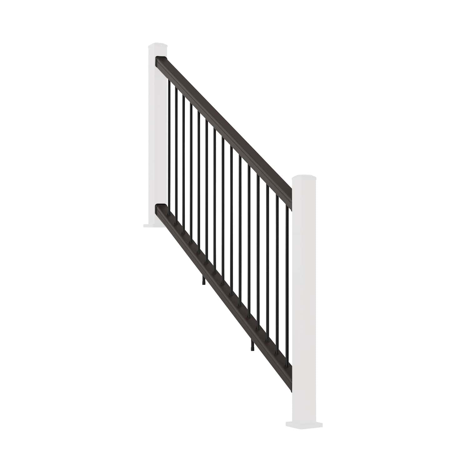 NeoTimber Composite Balustrade Stair Railing - Angled - Chocolate Brown