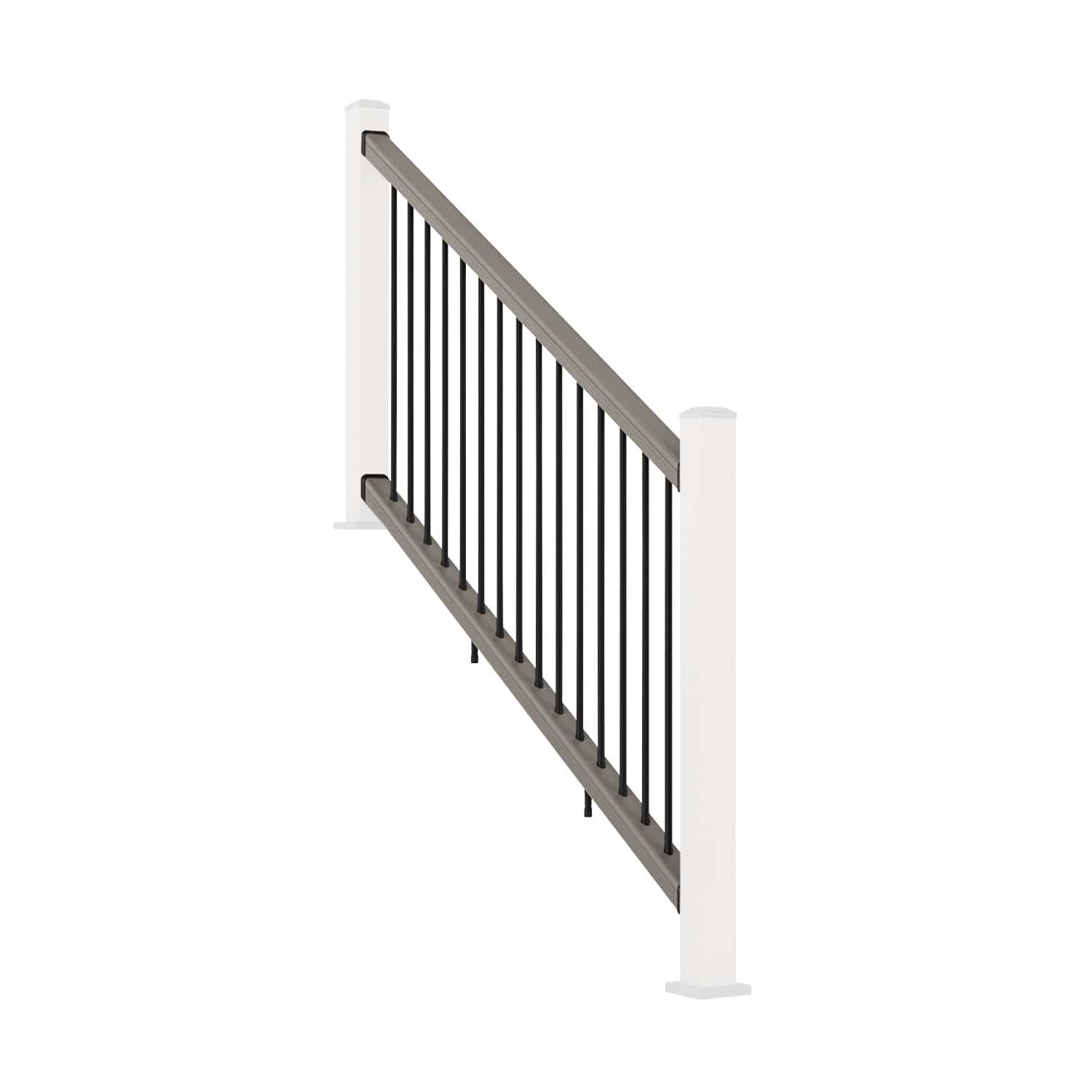 NeoTimber Composite Balustrade Stair Railing - Angled - Silver Birch