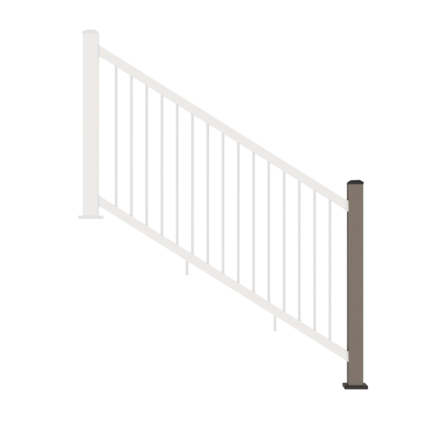 NeoTimber Composite Balustrade Stair Railing Post - Front On - Antique
