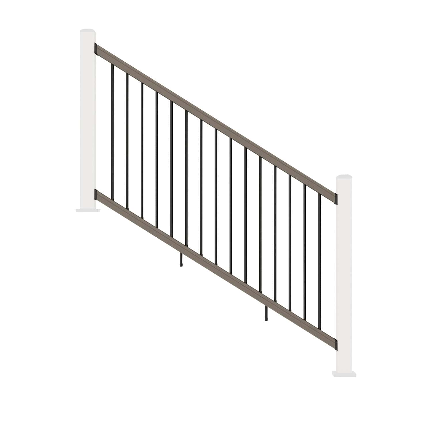 NeoTimber Composite Balustrade Stair Railing - Front On - Antique