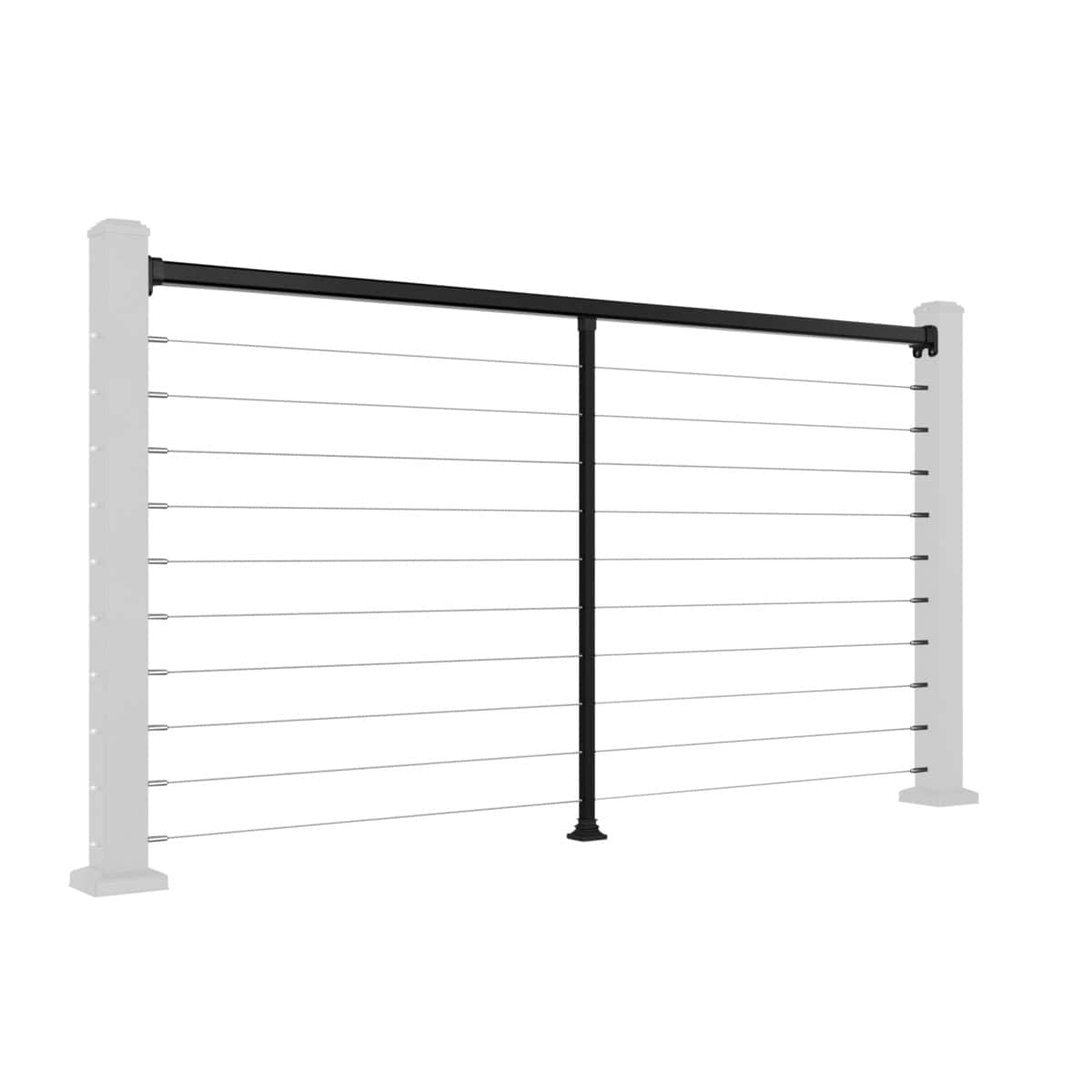 NeoTimber Aluminium Balustrade Wire Straight Railing - Angled