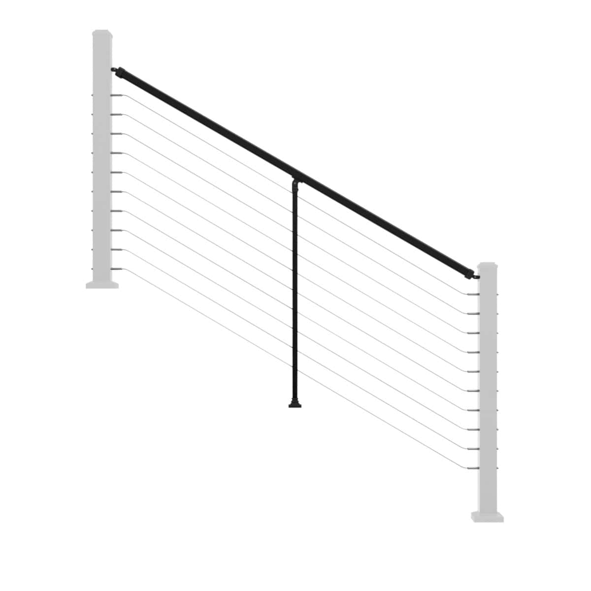 NeoTimber Aluminium Balustrade Wire Stair Railing - Front On