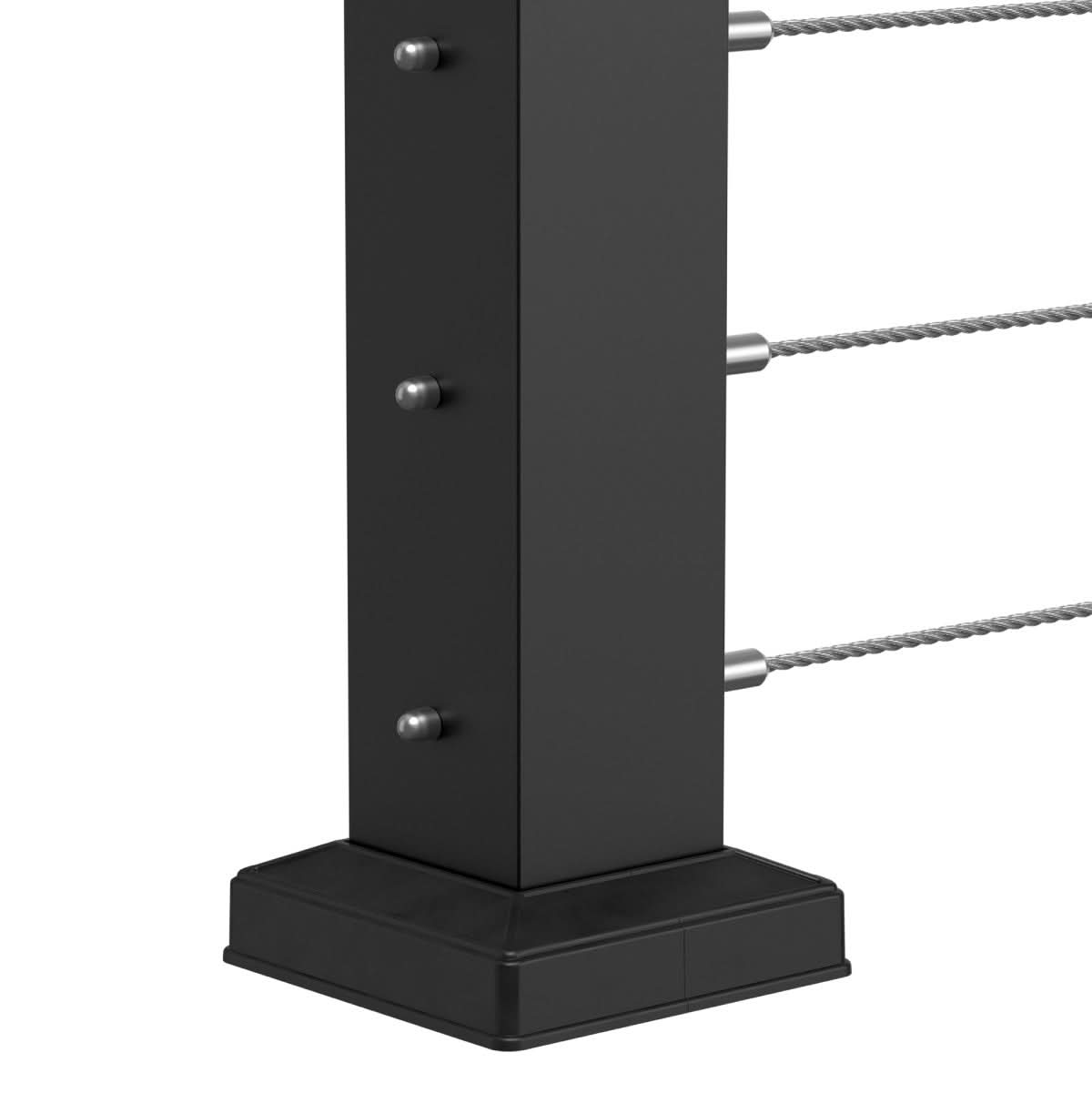 NeoTimber Aluminium Balustrade Wire Straight Railing Feet Detail