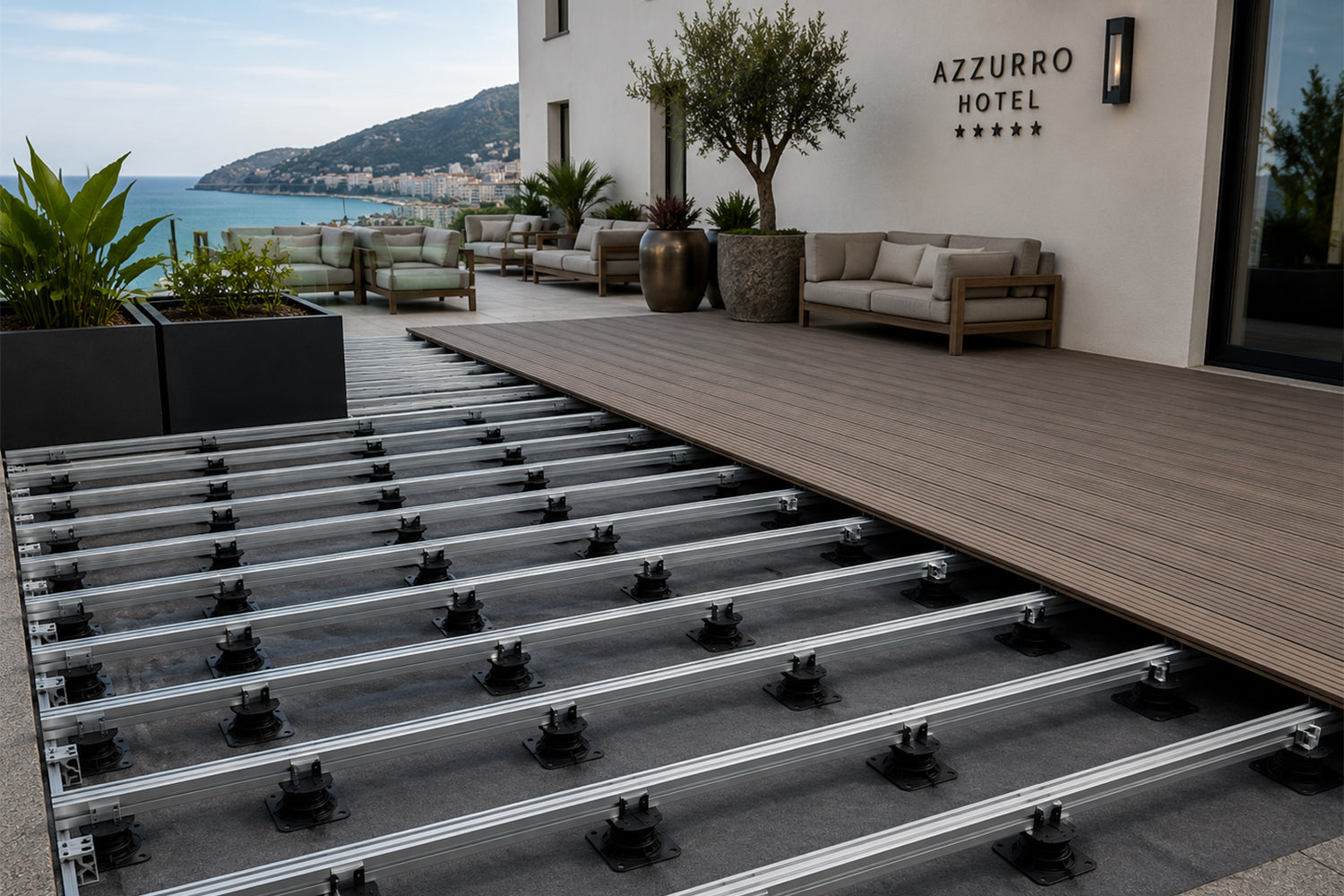 laying out aluminium joists