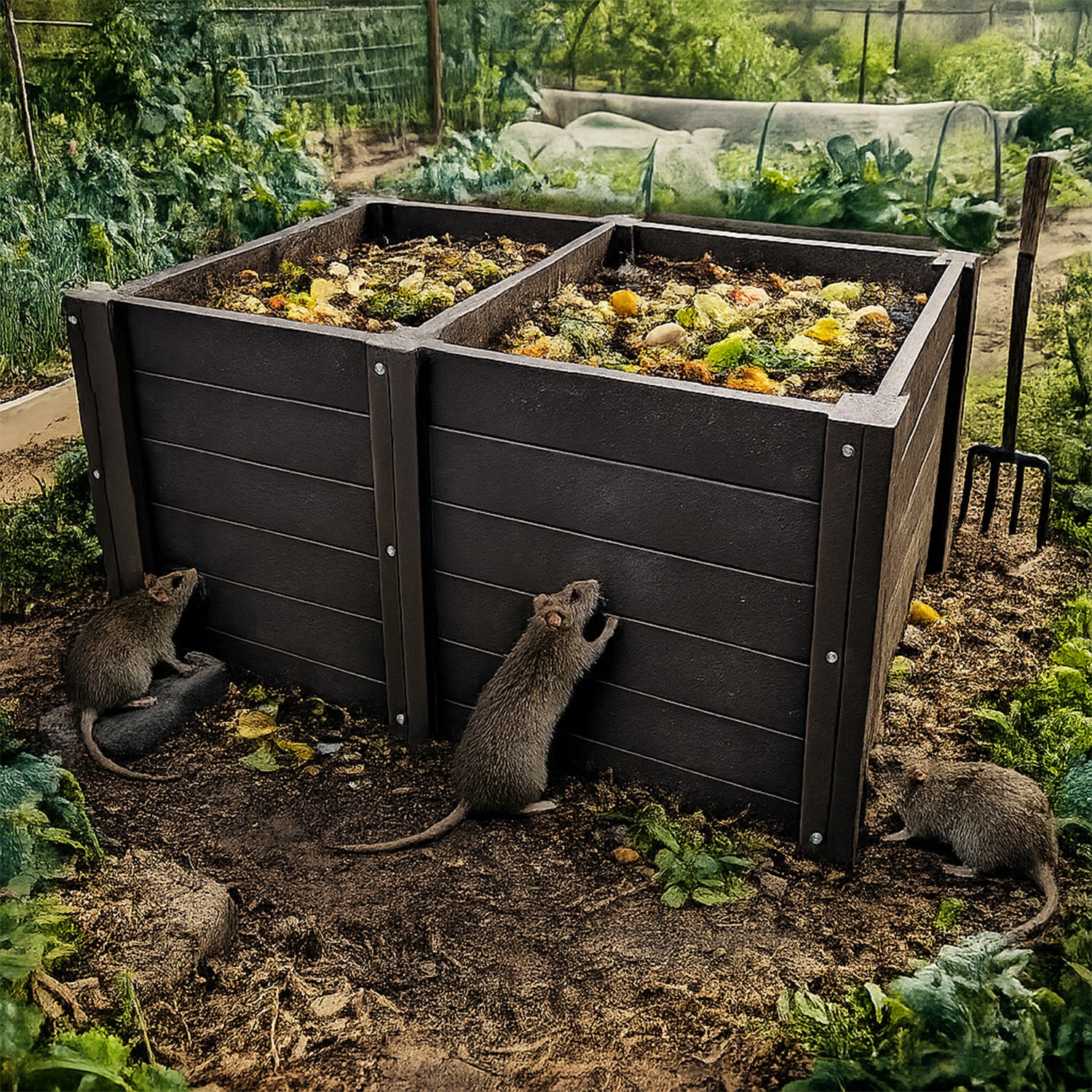 Recycled Plastic Compost Bin – Designed to Help Deter Pests