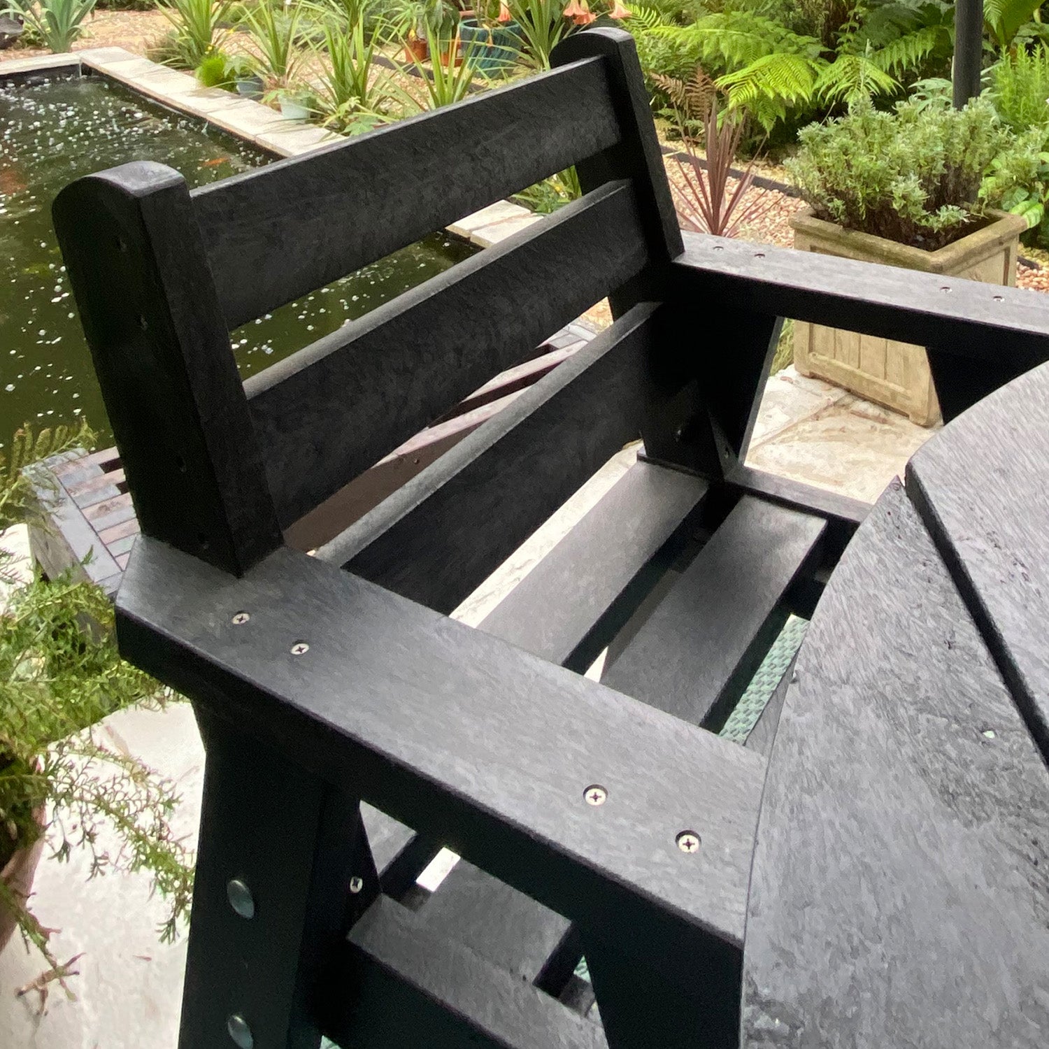 Recycled Plastic Terrace Table & Chair Set – Strong, Solid Construction