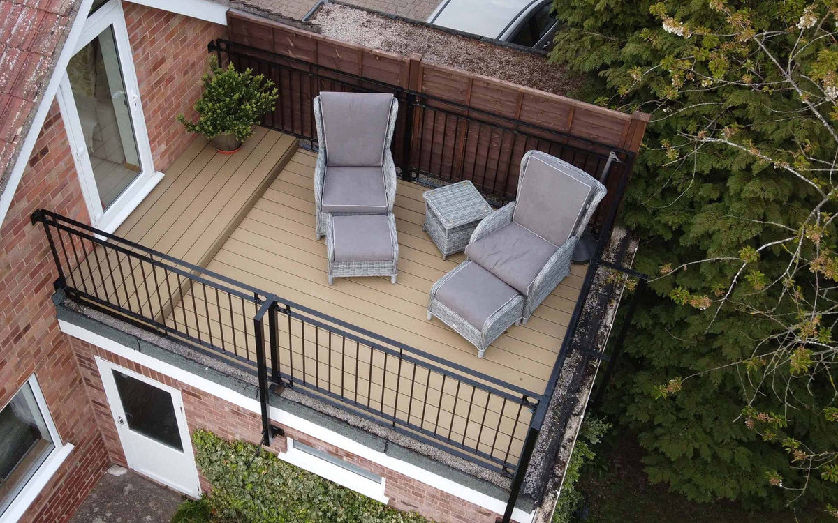 classic hollow teak balcony decking