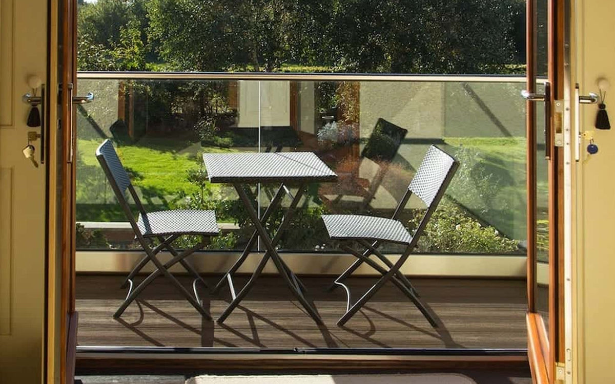 chocolate composite balcony decking