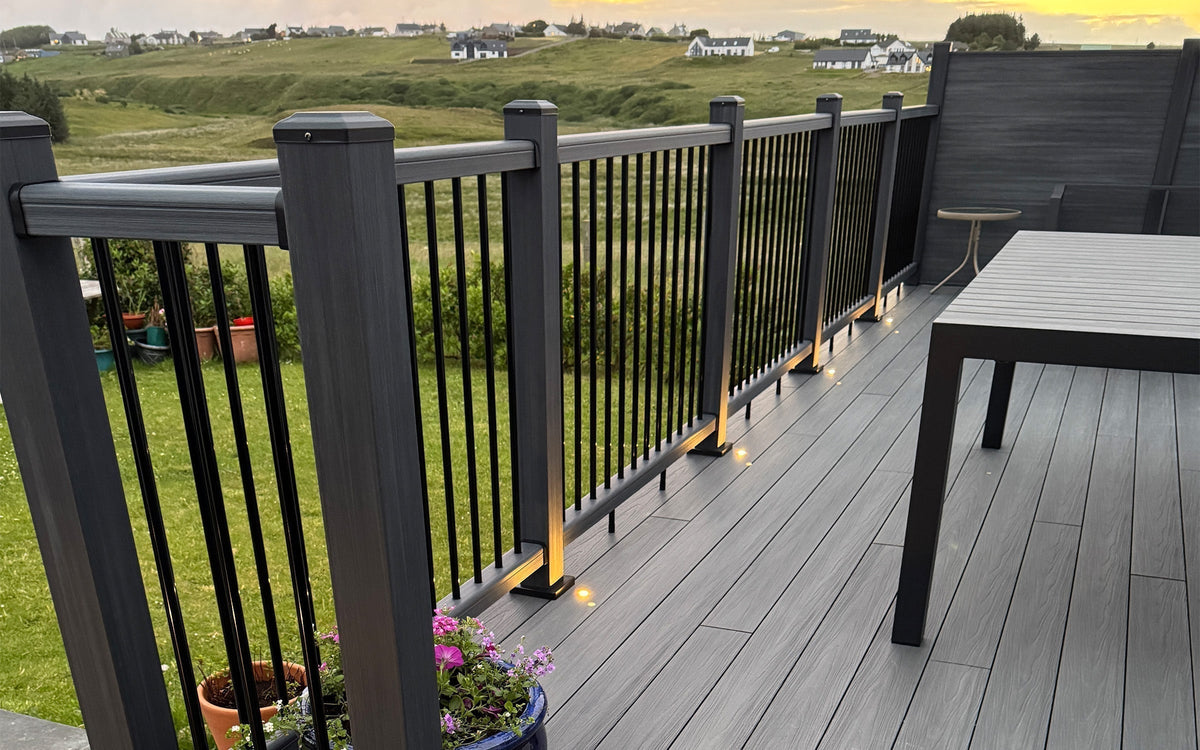 grey balustrades