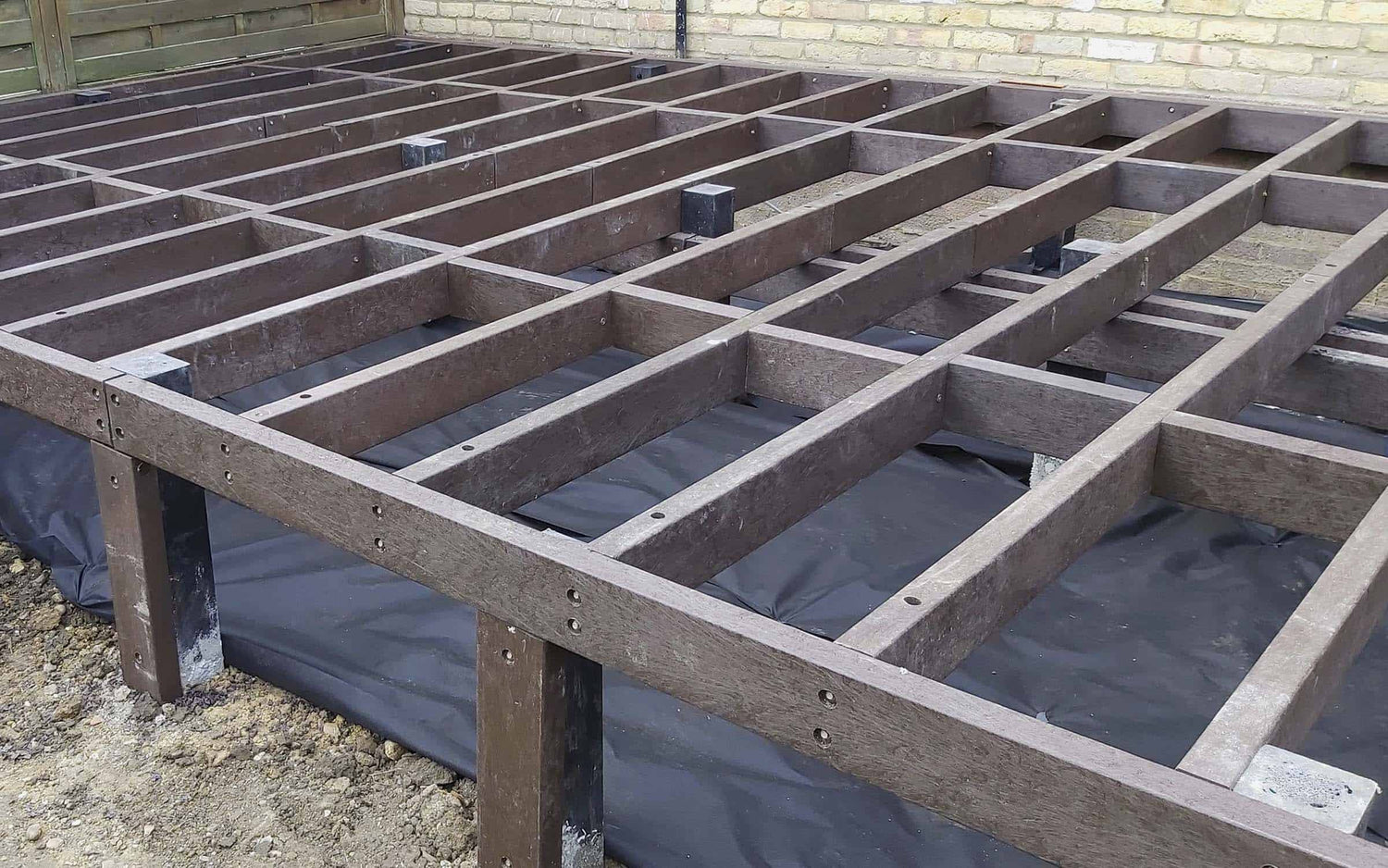 installing recycled plastic joists