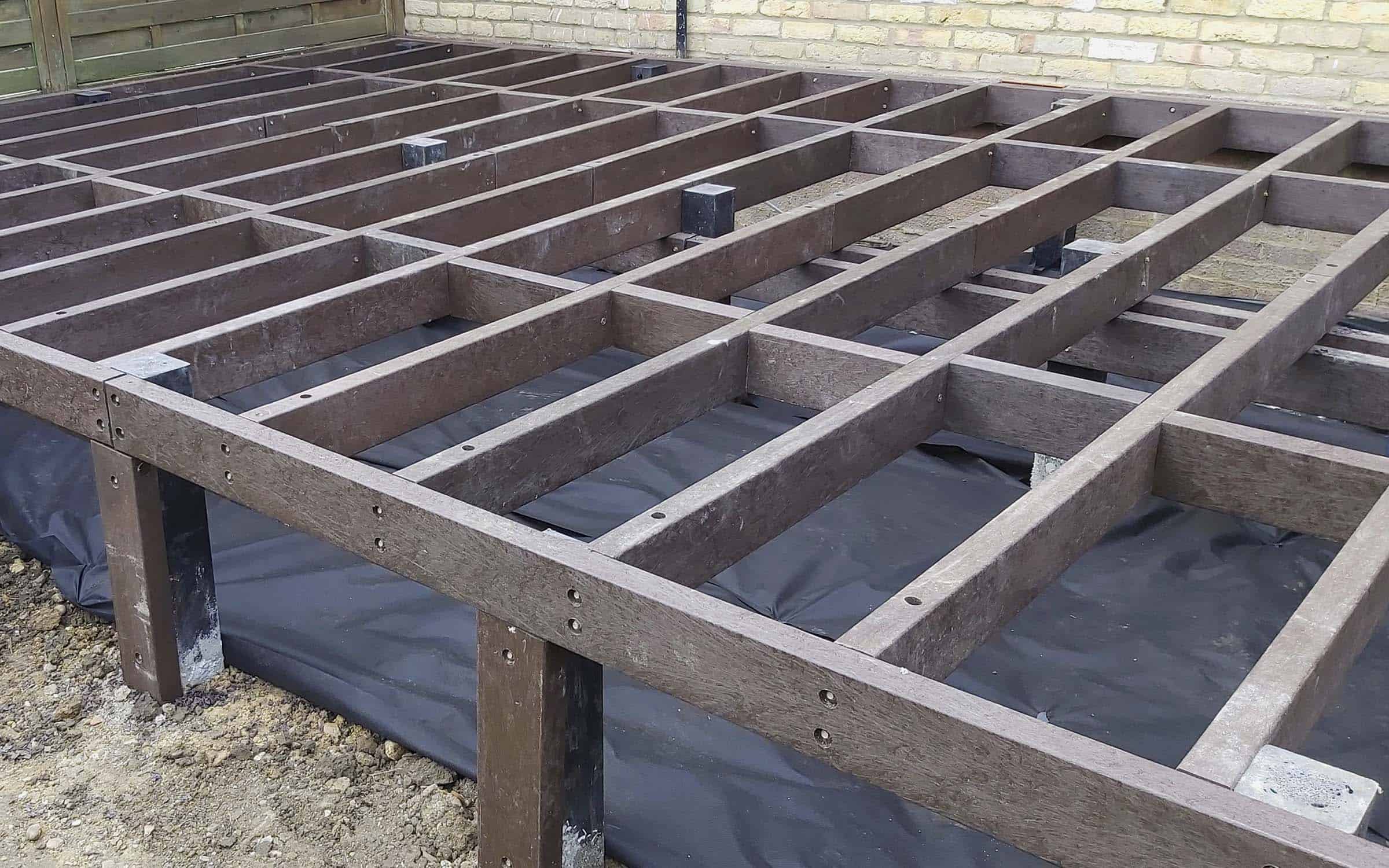 installing recycled plastic joists