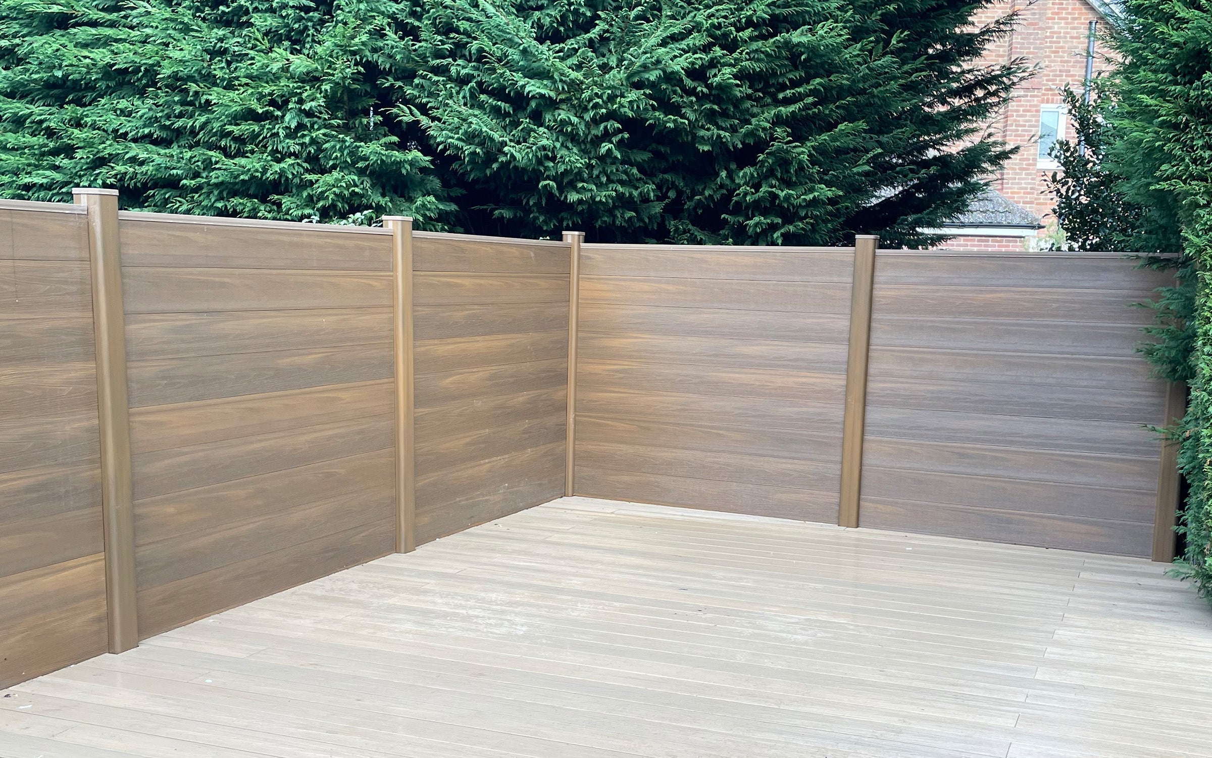 teak composite fencing
