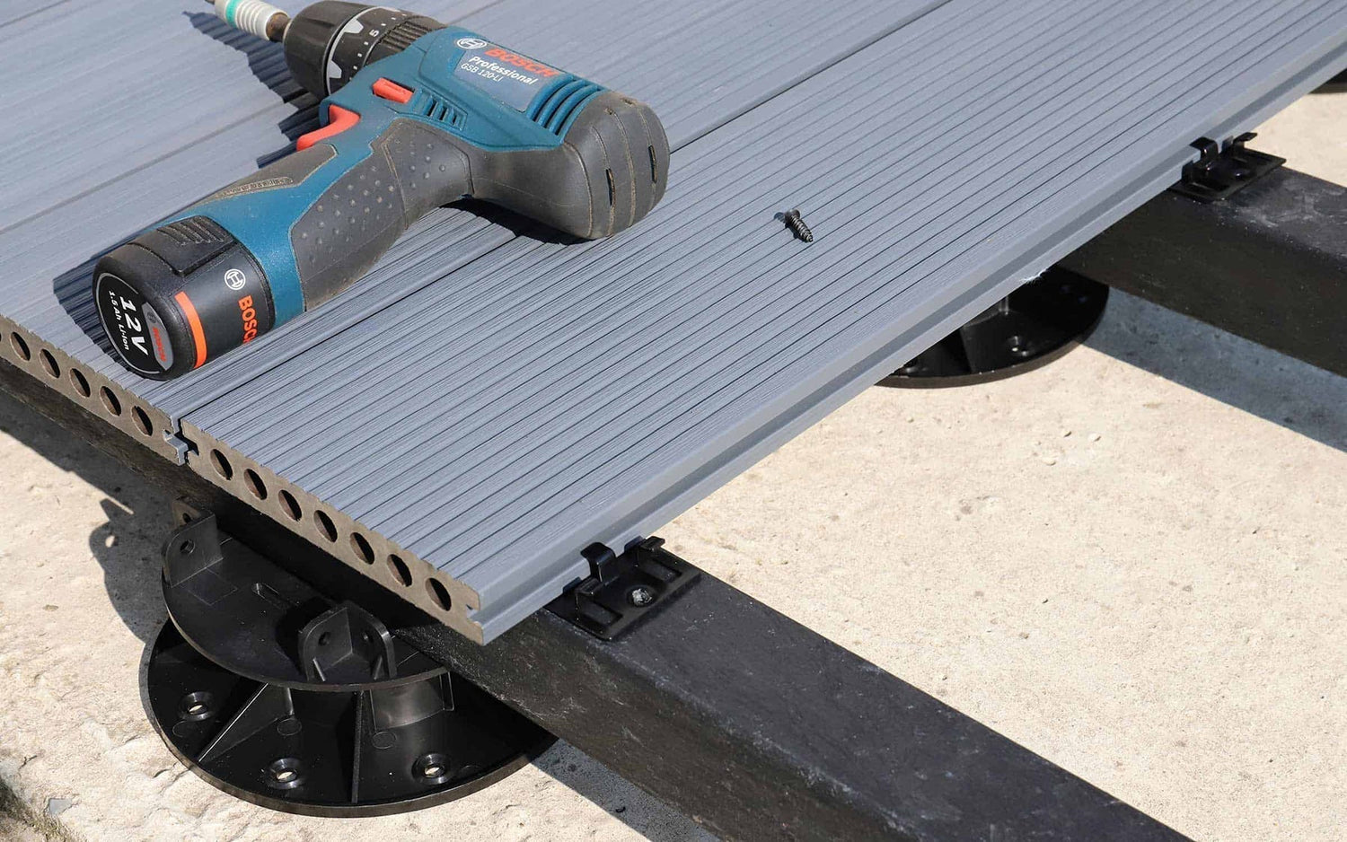 laying composite decking