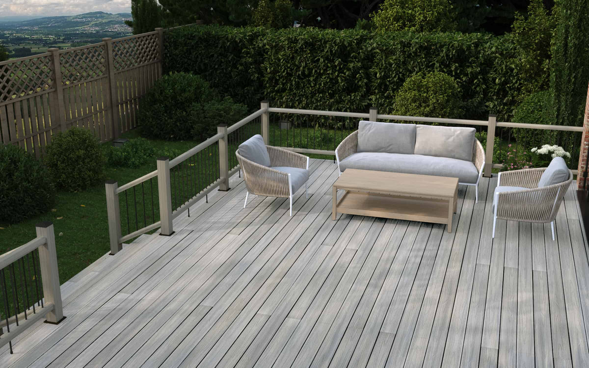 antique white composite balustrades