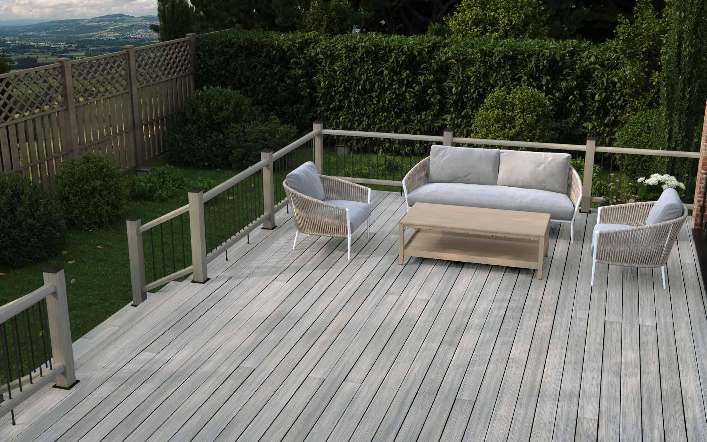antique white composite balustrades