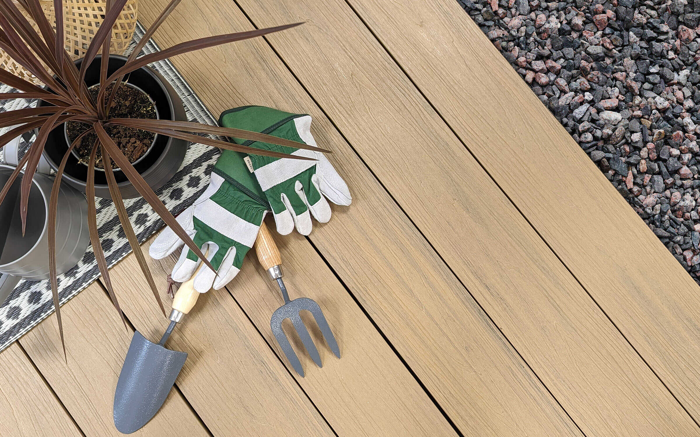 oak composite decking