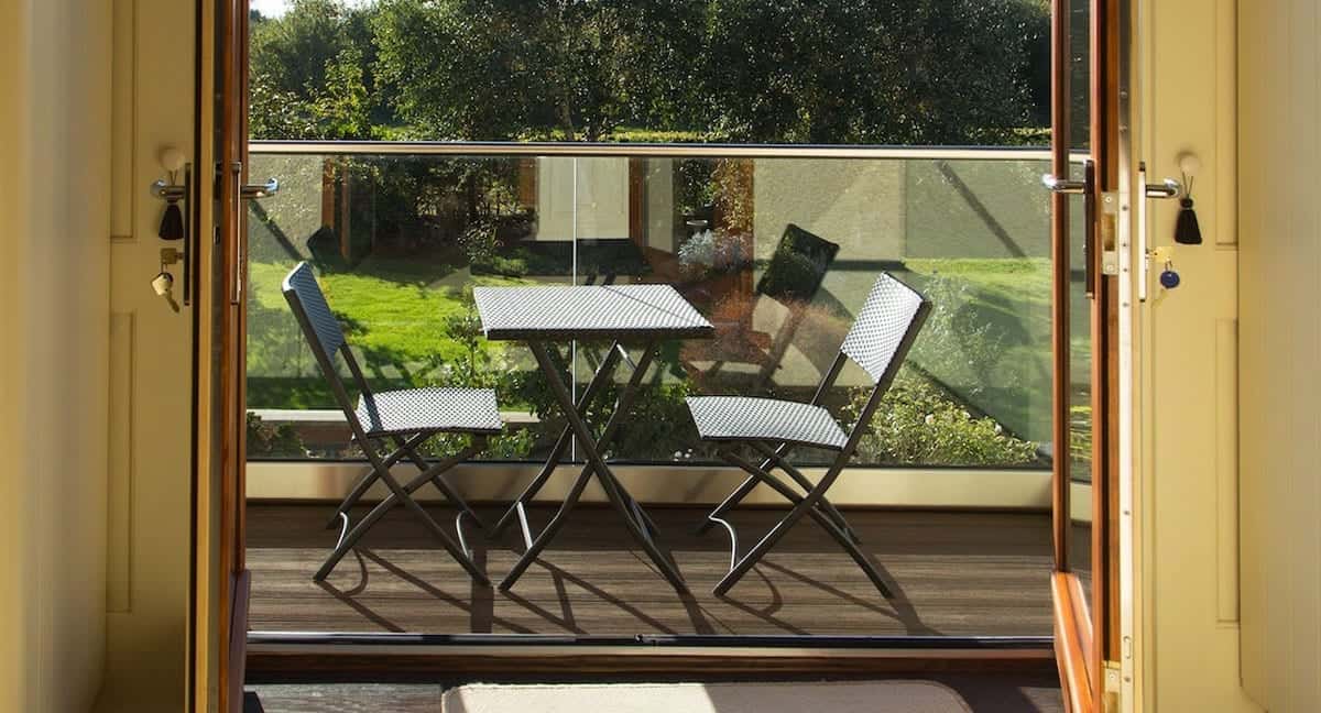 chocolate composite balcony decking