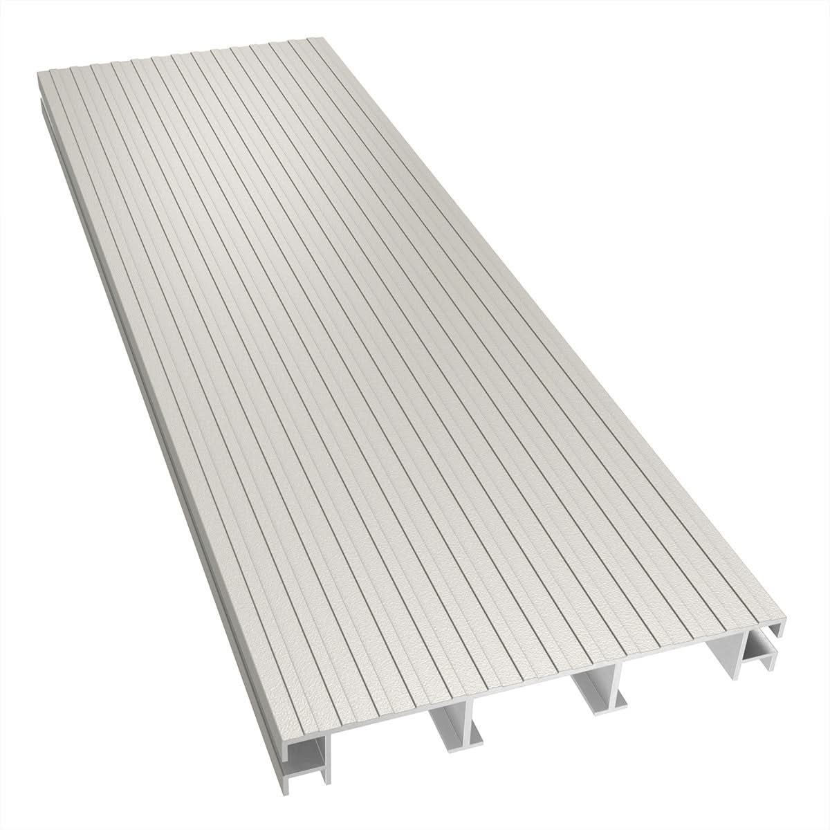 NeoTimber Solid Colour Aluminium Deck Board - Pebble Grey