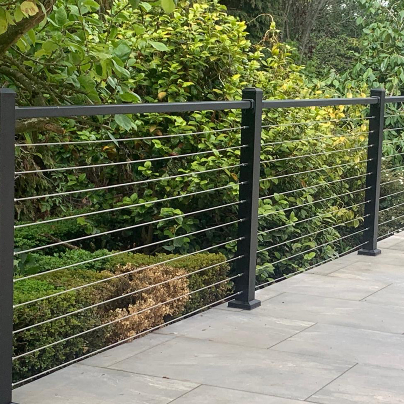 neotimber aluminium balustrade wire straight railing - black