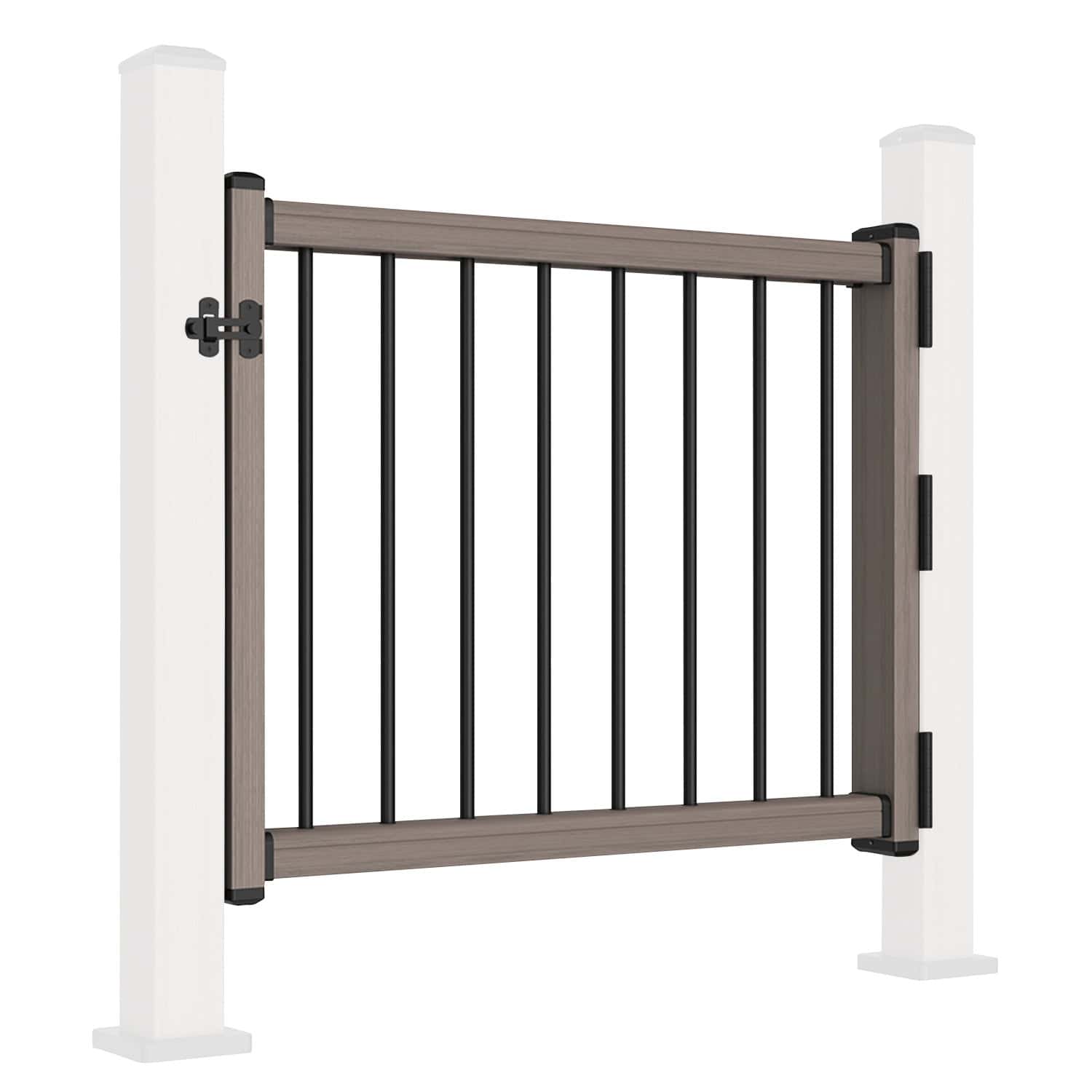 NeoTimber Composite Balustrade Gate - Angled - Ash White