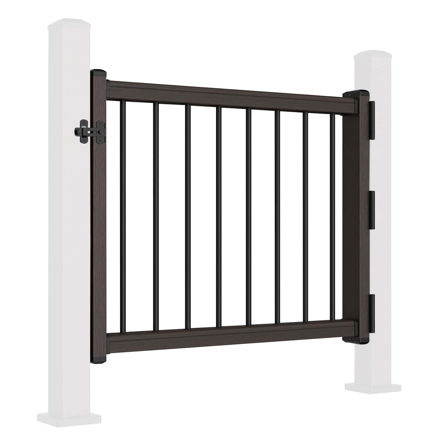 NeoTimber Composite Balustrade Gate - Angled - Chocolate Brown