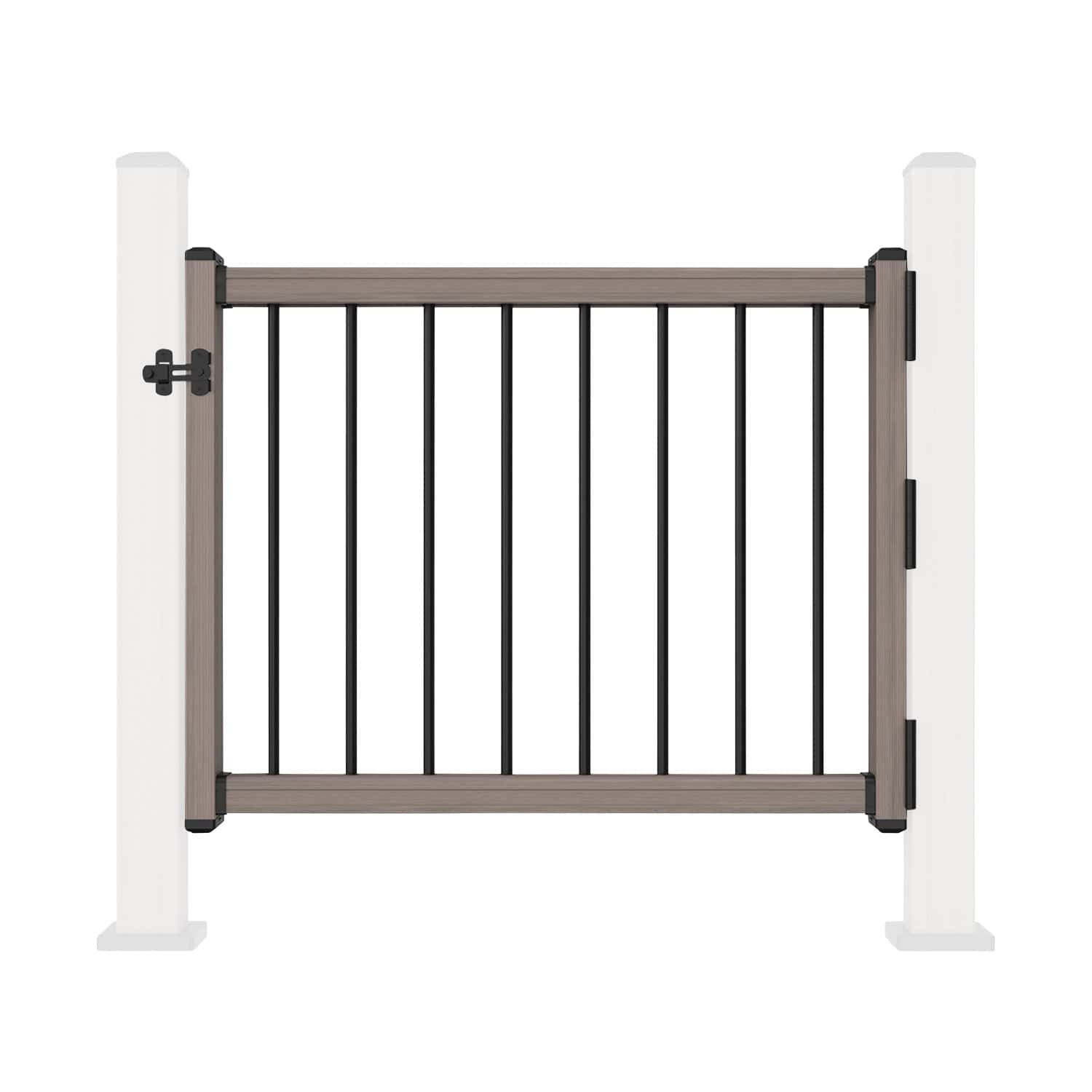 NeoTimber Composite Balustrade Gate - Front On - Ash White