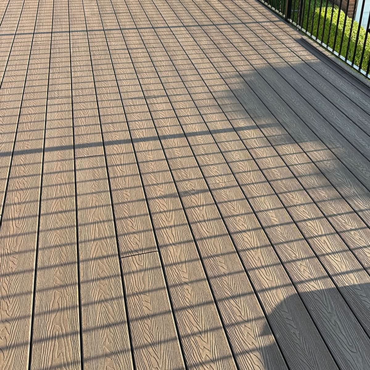 NeoTimber Classic Hollow Composite Decking – Chocolate – Lifestyle Deck View