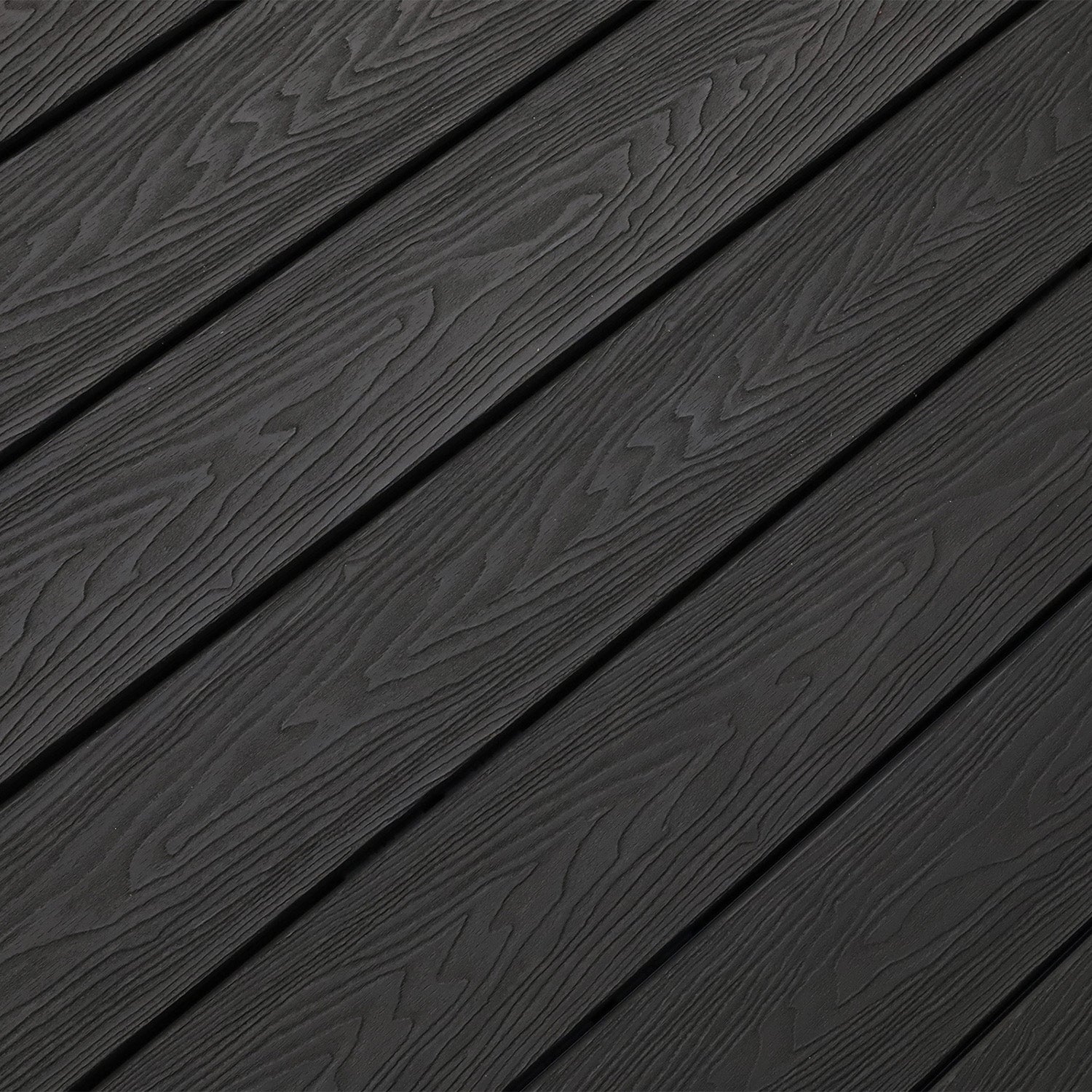 NeoTimber® Classic Charcoal Composite Decking with Realistic Woodgrain Finish Close-Up Detail