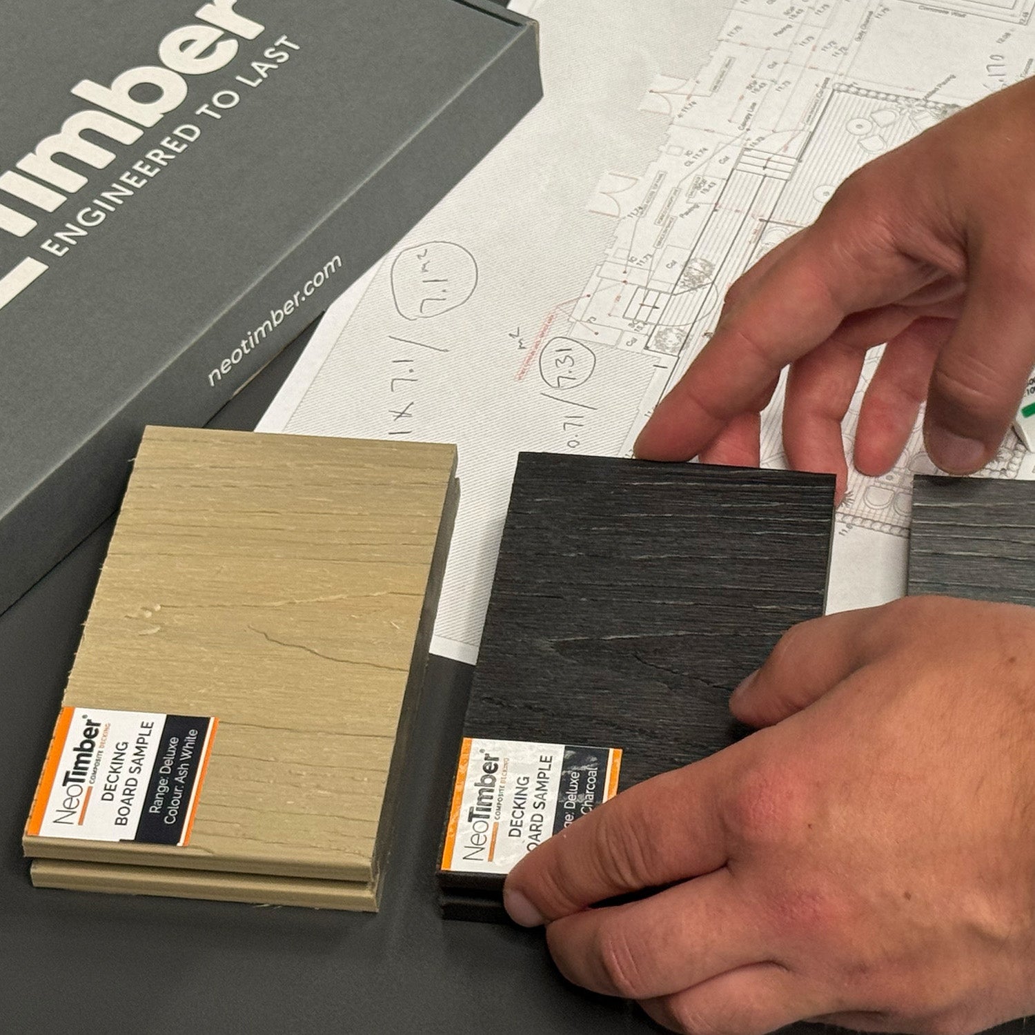 NeoTimber Composite Deck Samples - Compare Colours & Tones