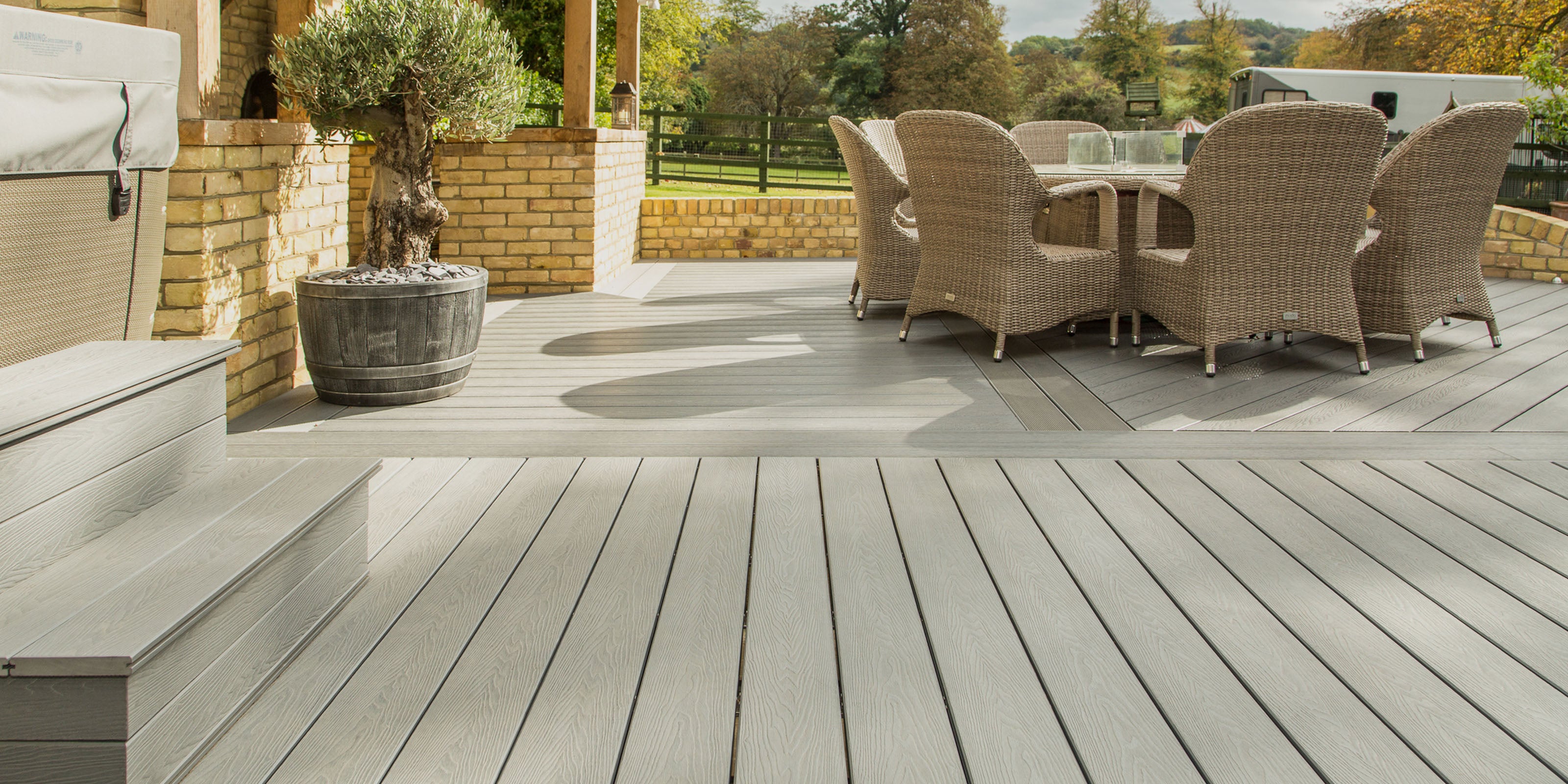 NeoTimber Composite Decking - Grey Woodgrain Texture