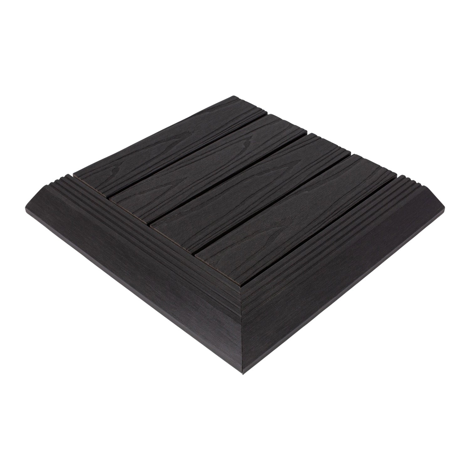 deluxe composite decking tiles - finished with edging ramps