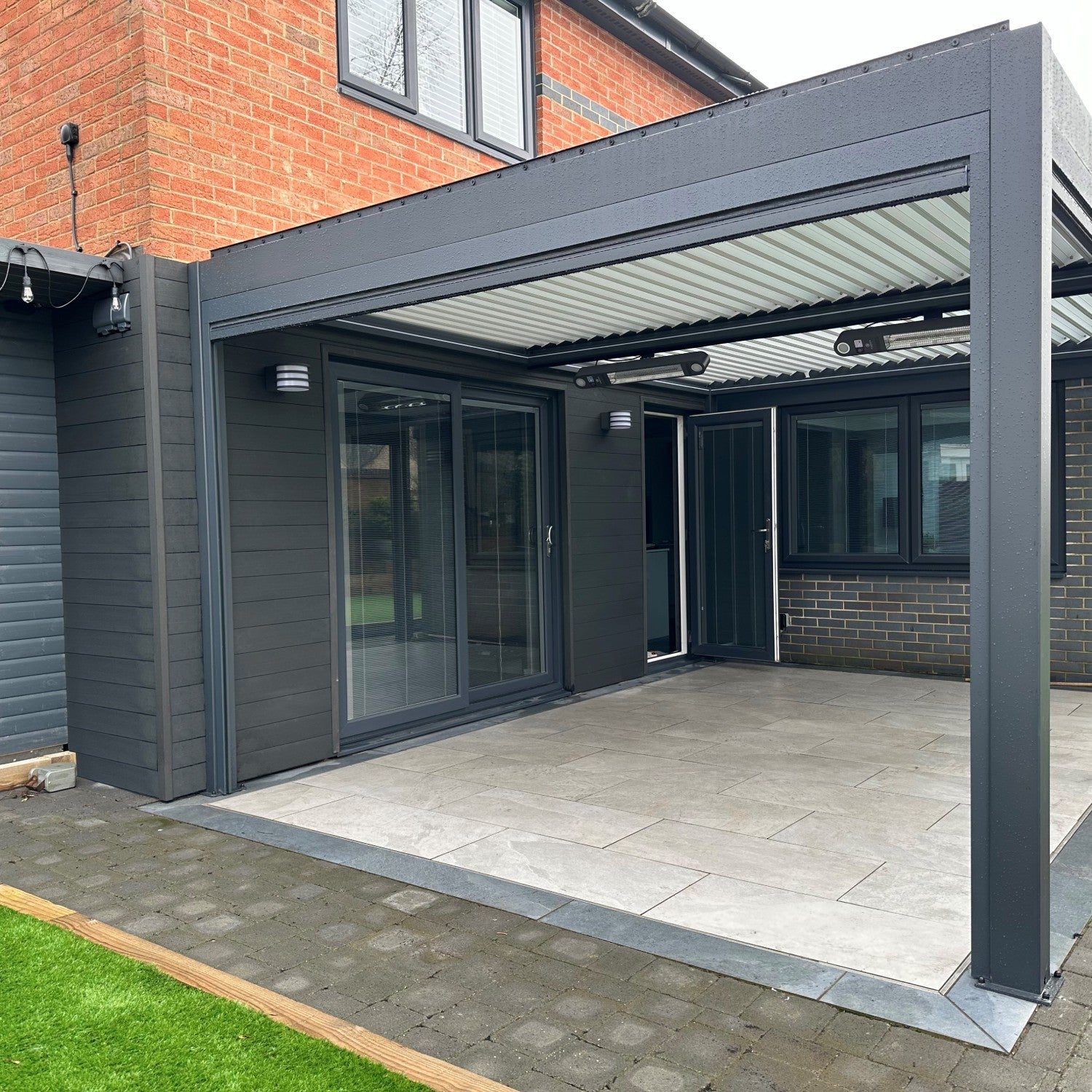 NeoTimber Deluxe Brushed Grey Composite Cladding – Modern Garden Installation