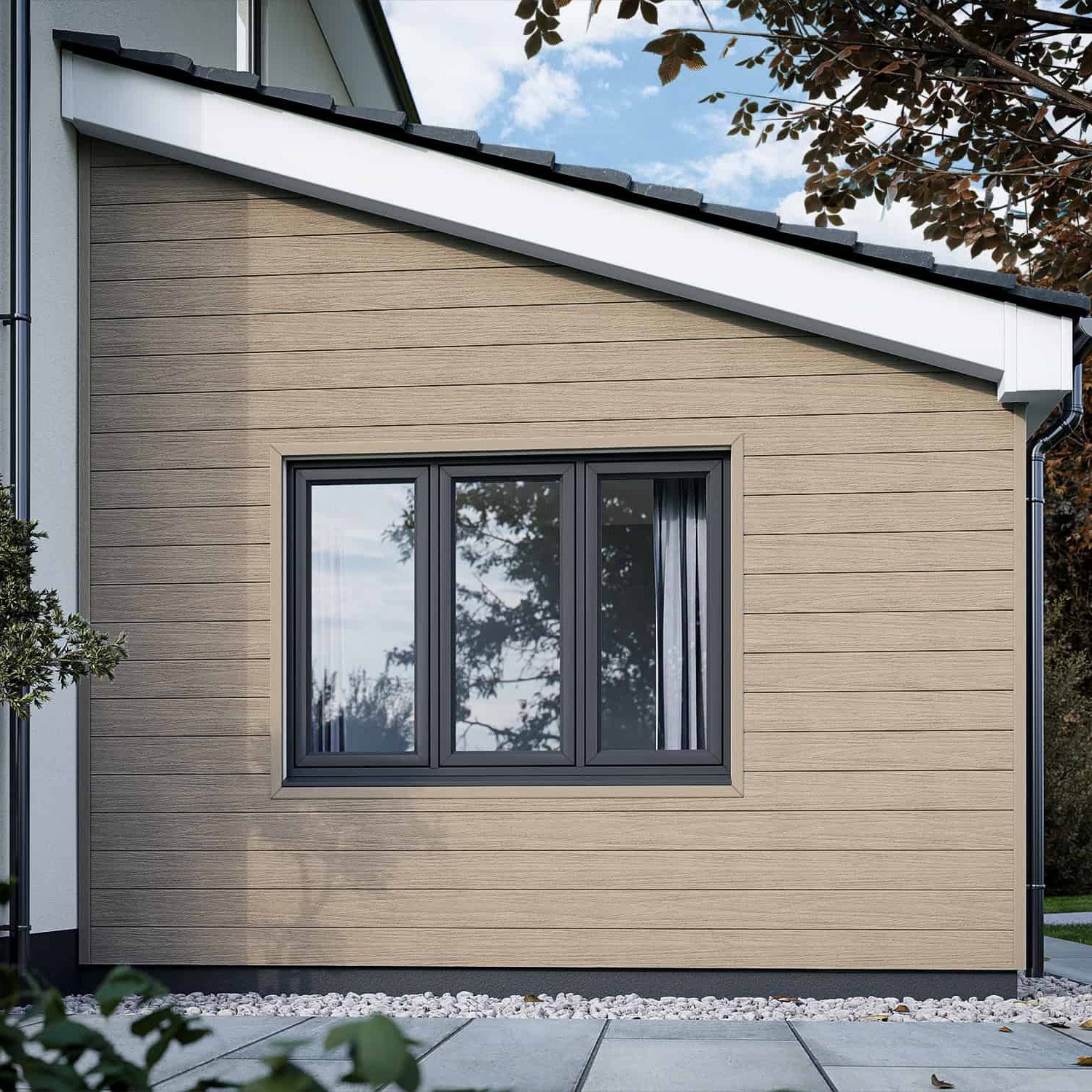 NeoTimber Deluxe Brushed Composite Cladding Board - Ash White