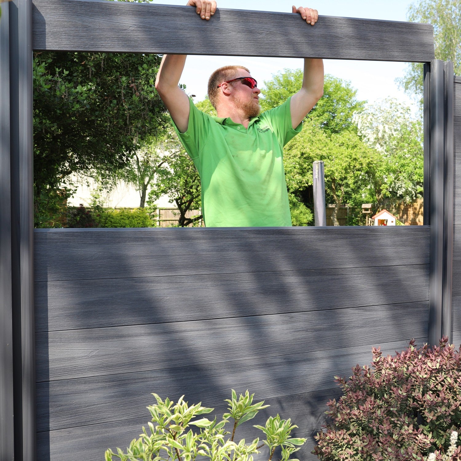 NeoTimber Deluxe Composite Fence Panel Set – Simple Installation System
