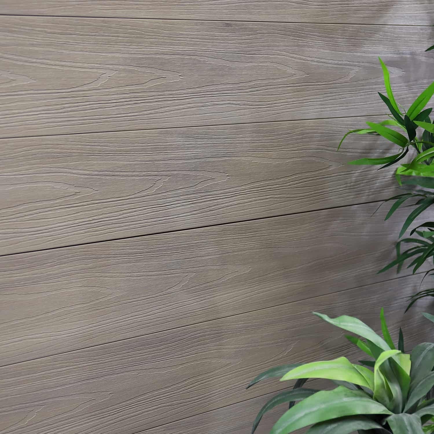 NeoTimber Deluxe Composite Fence Panel Set With Leaf Design – Choice Of Woodgrain Or Brushed Finishes