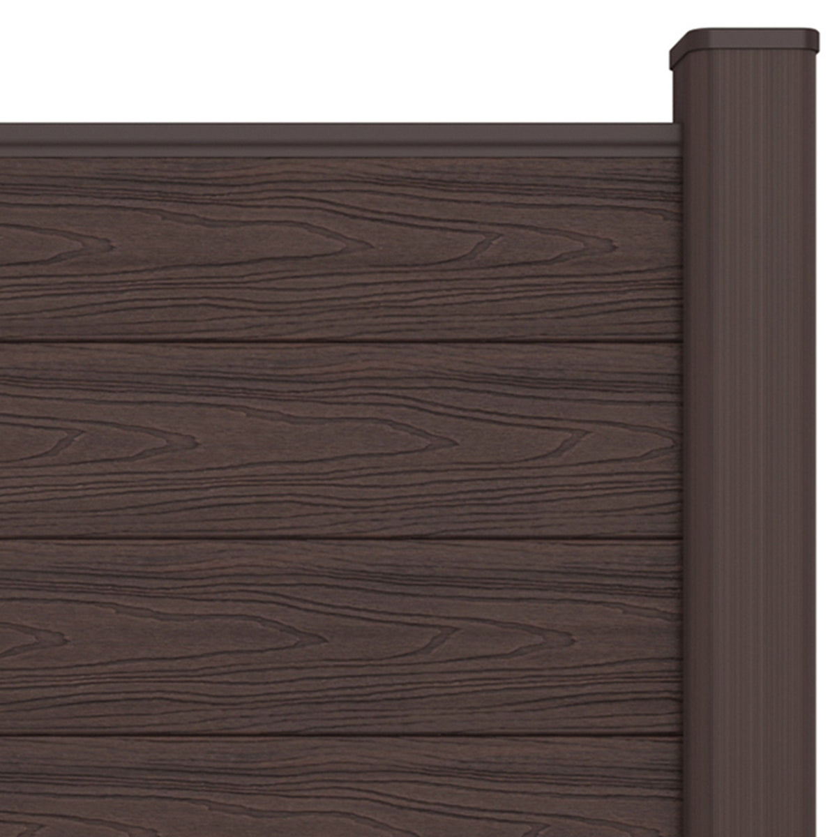 NeoTimber Deluxe Composite Fence Panel Set - Chocolate