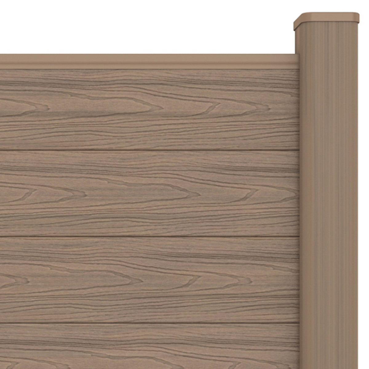 NeoTimber Deluxe Composite Fence Panel Set - Oak