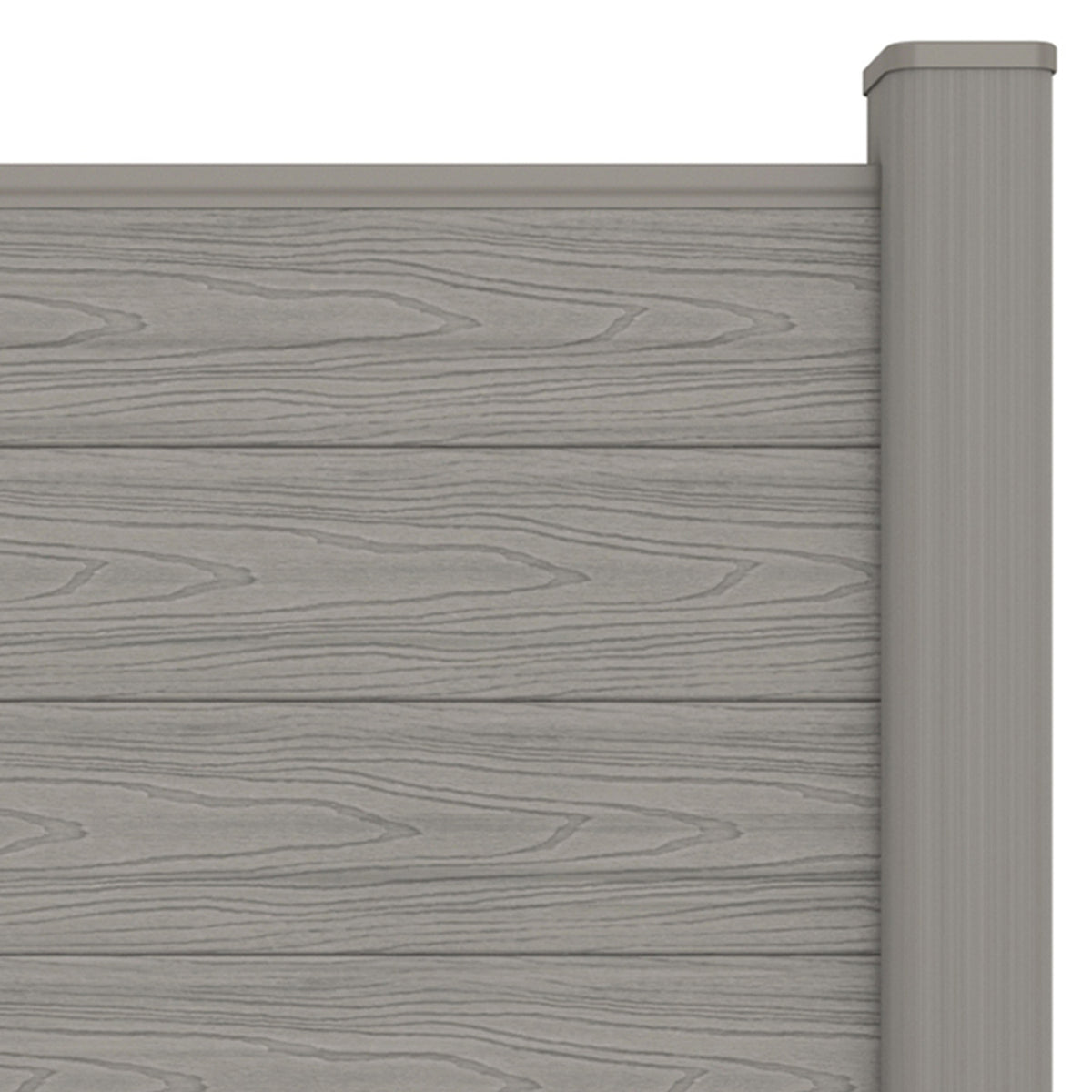 NeoTimber Deluxe Composite Fence Panel Set - Silver Birch